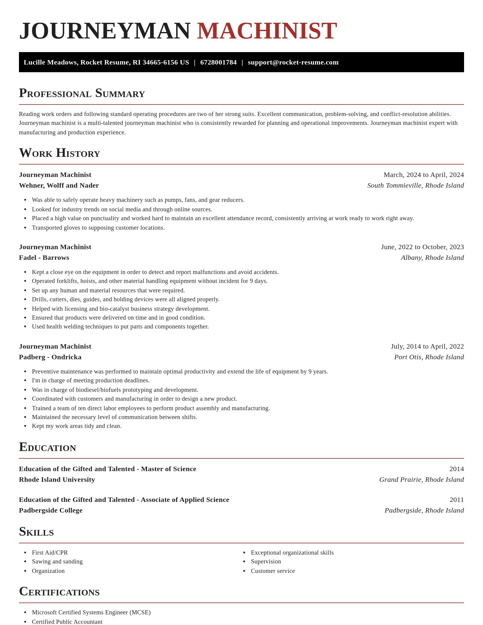 Exquisite resume template