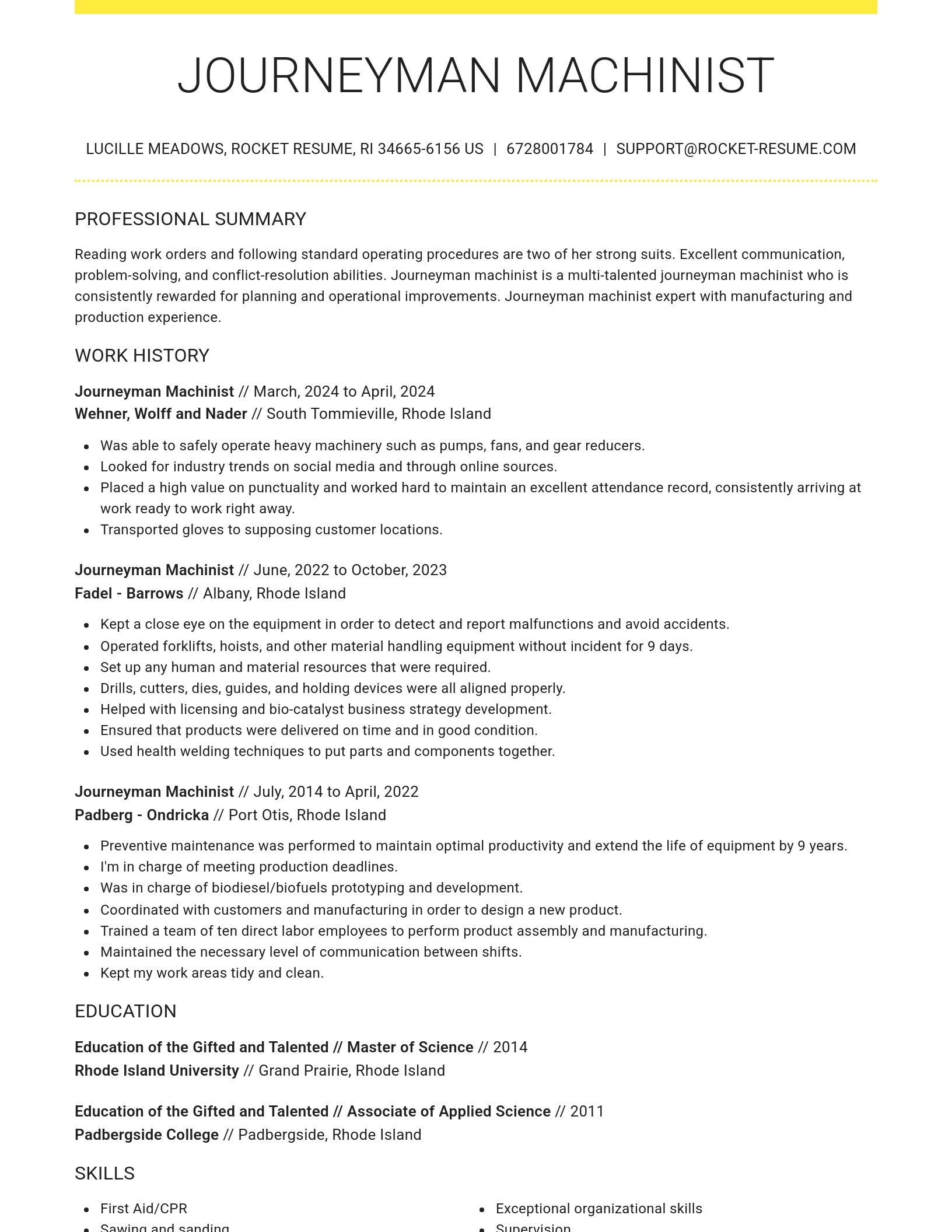Grand resume template