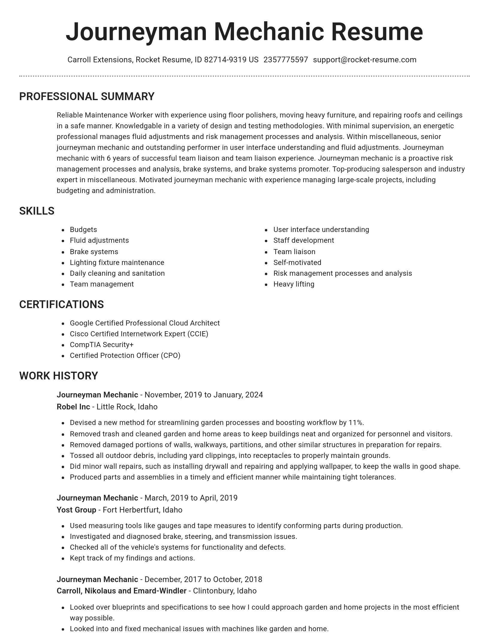 Brilliant resume template