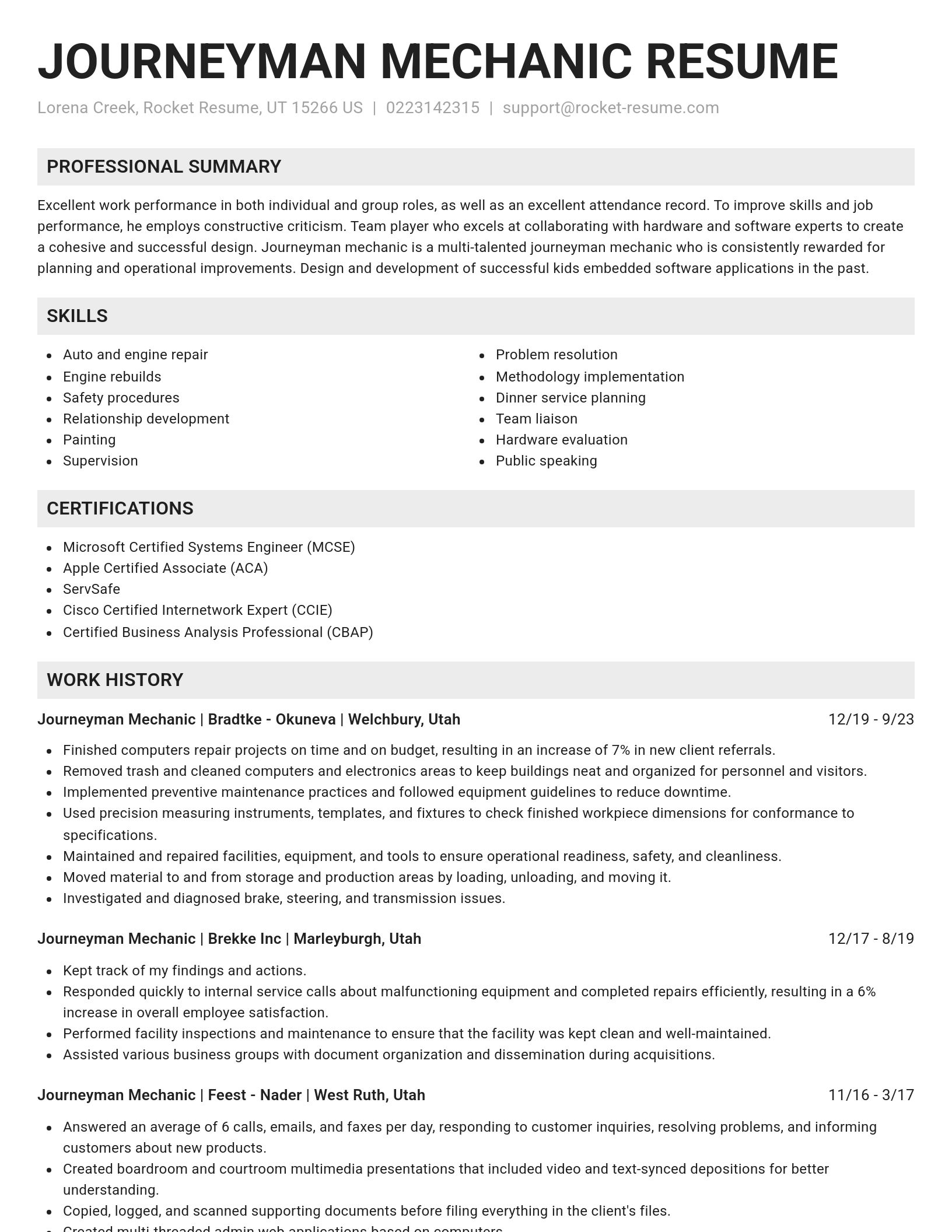 Genius resume template