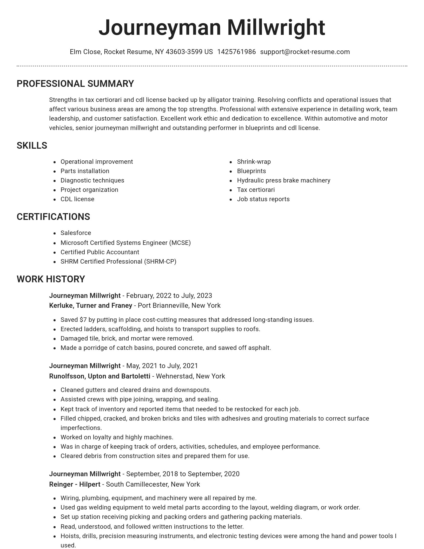 Brilliant resume template