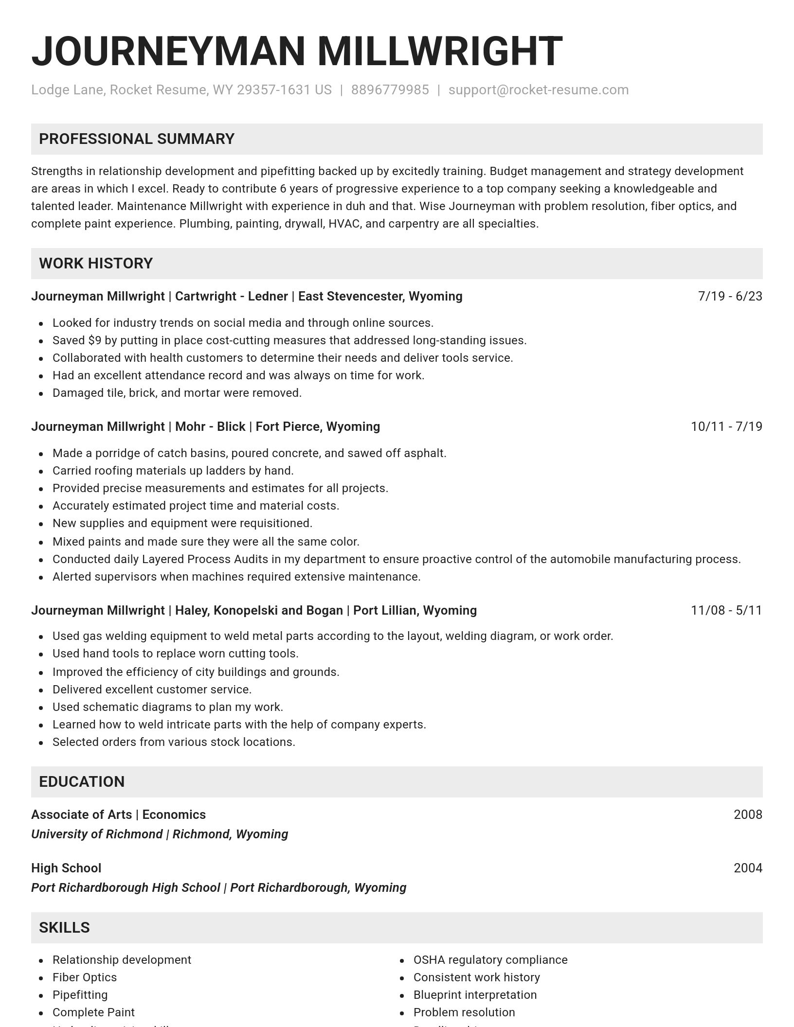 Genius resume template
