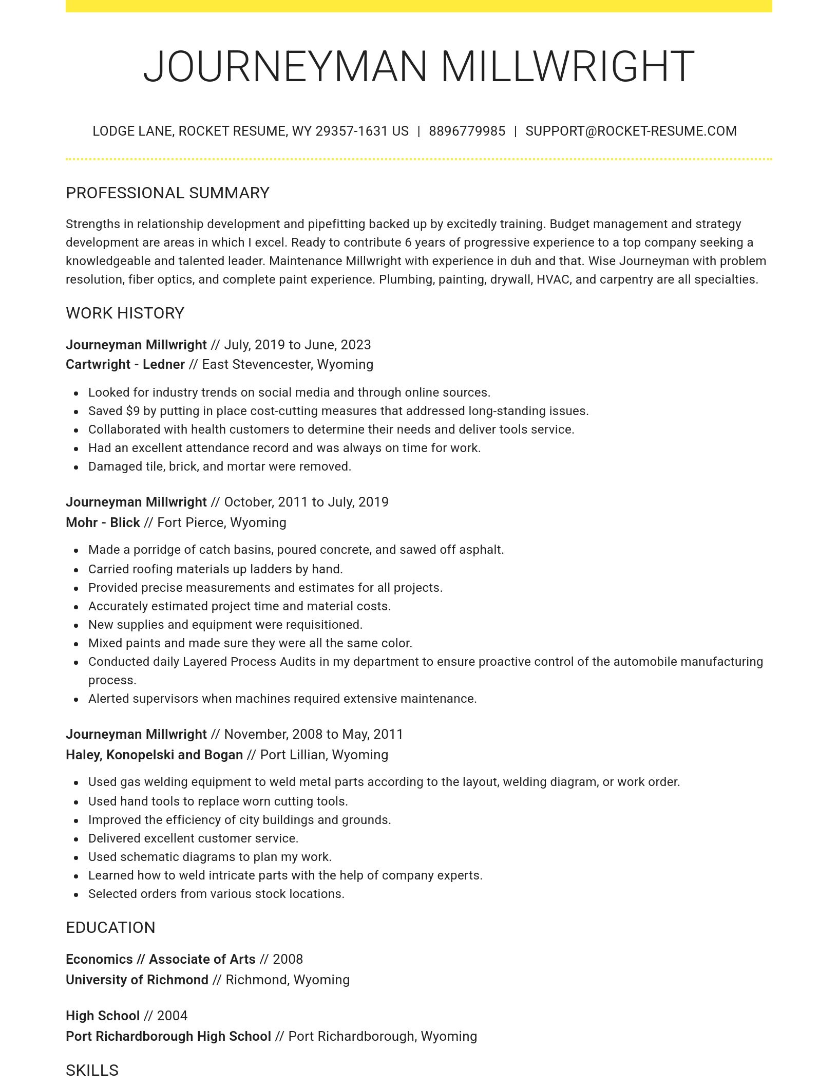 Grand resume template