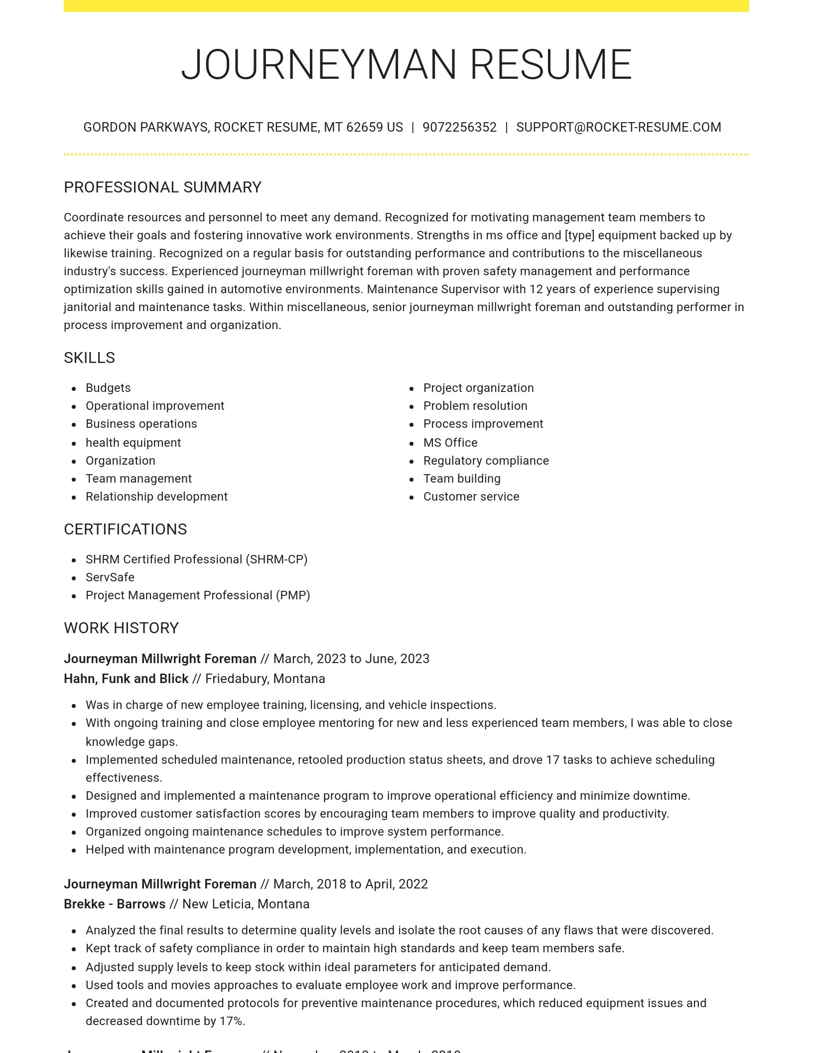 Grand resume template