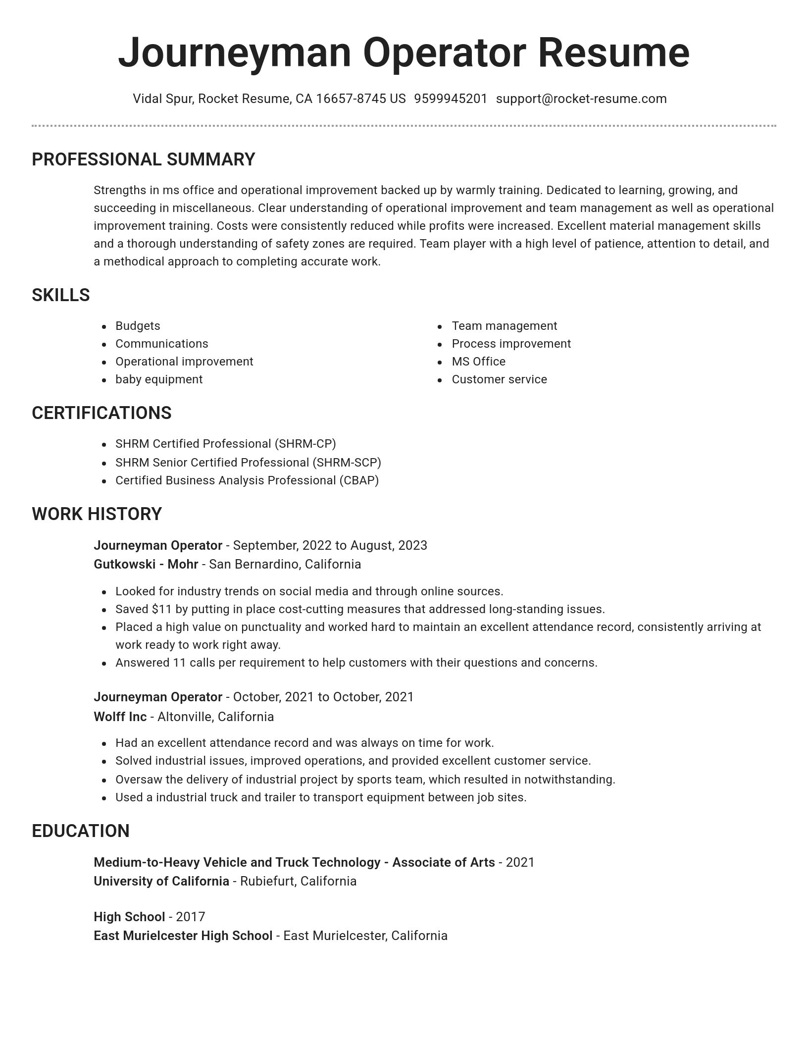 Brilliant resume template