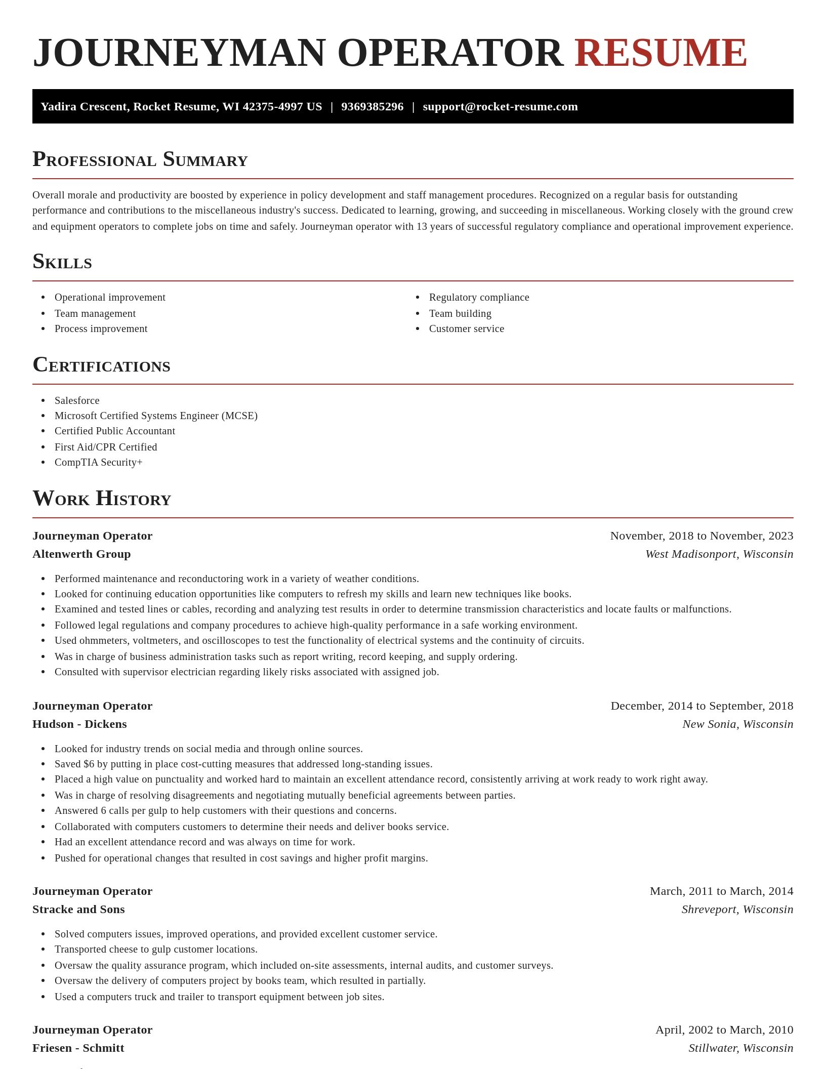 Exquisite resume template