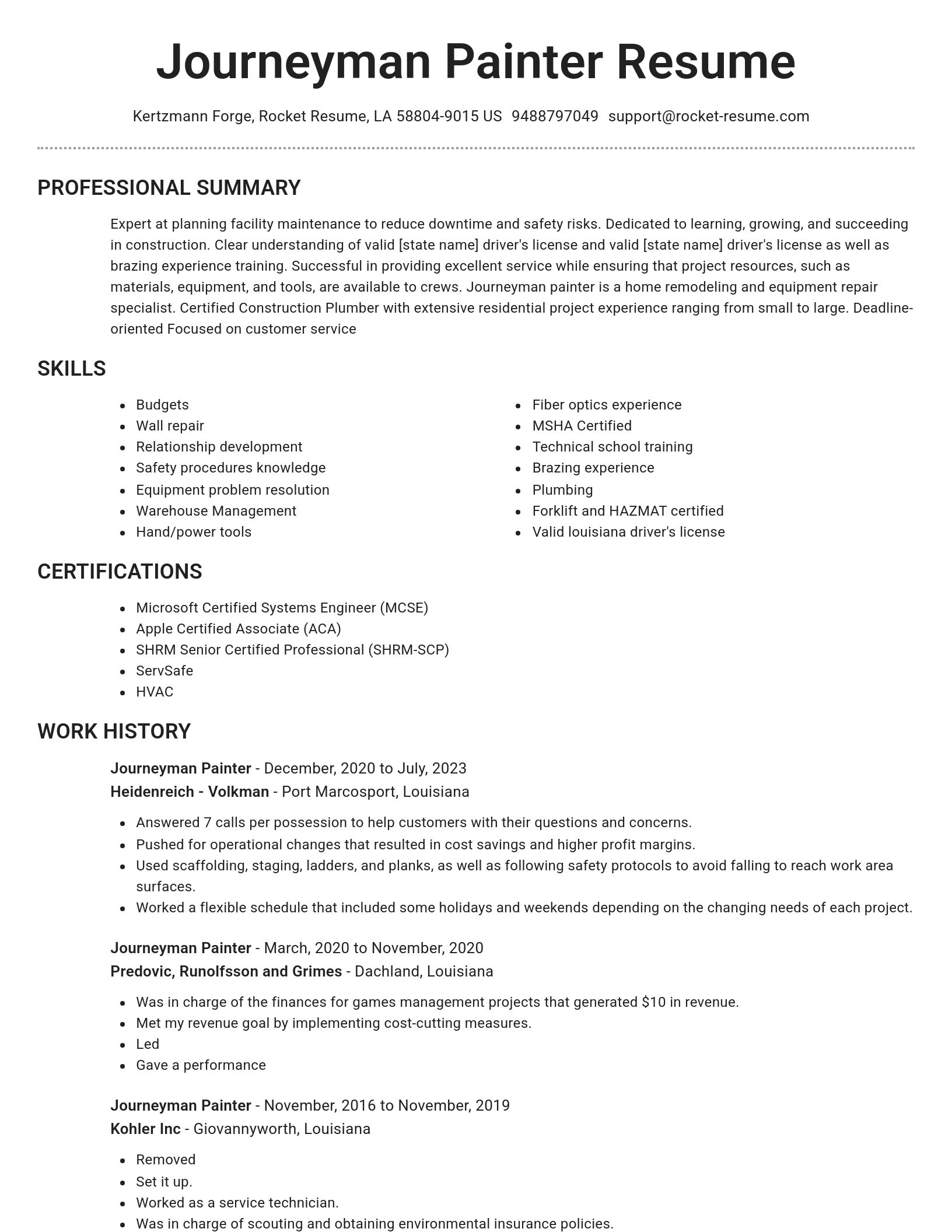 Brilliant resume template