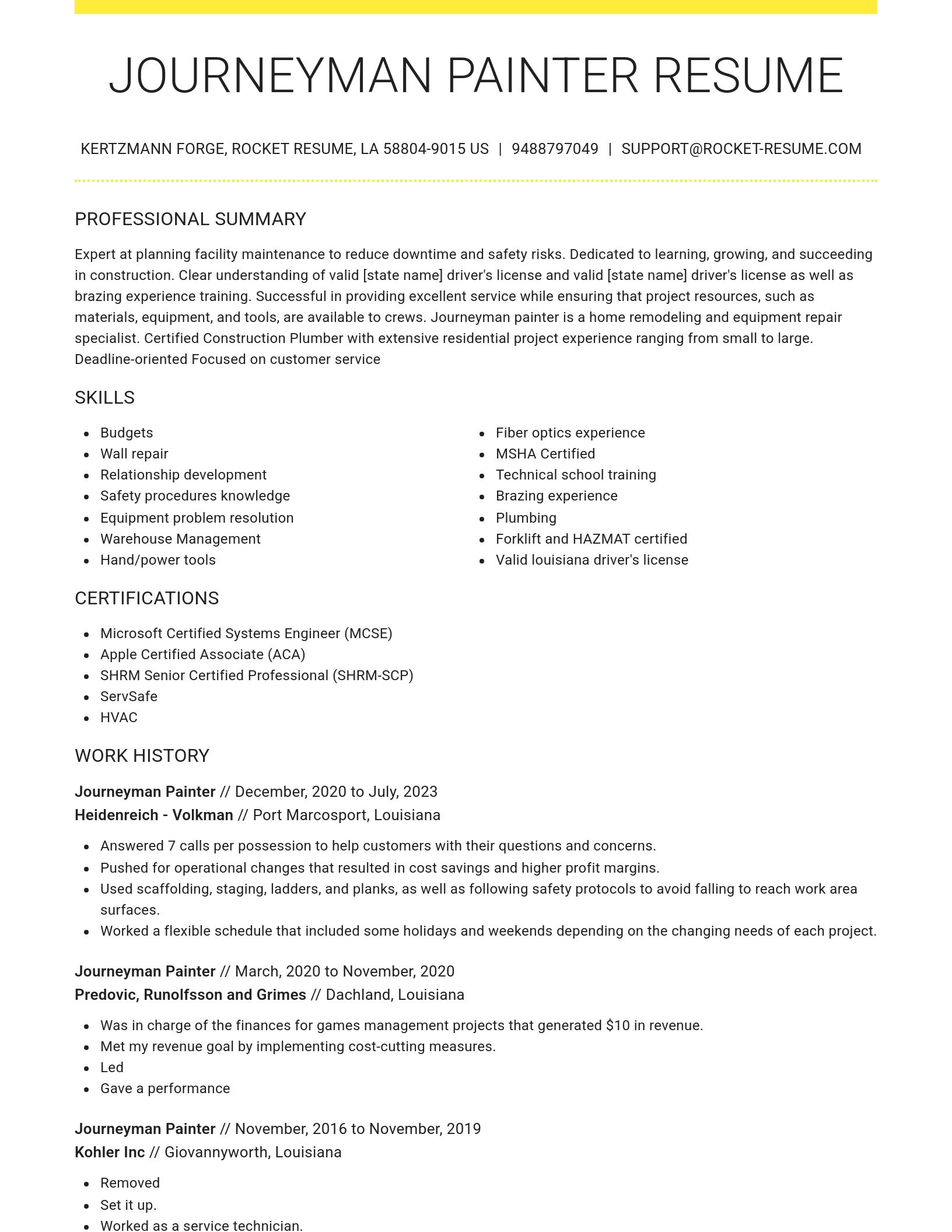 Grand resume template