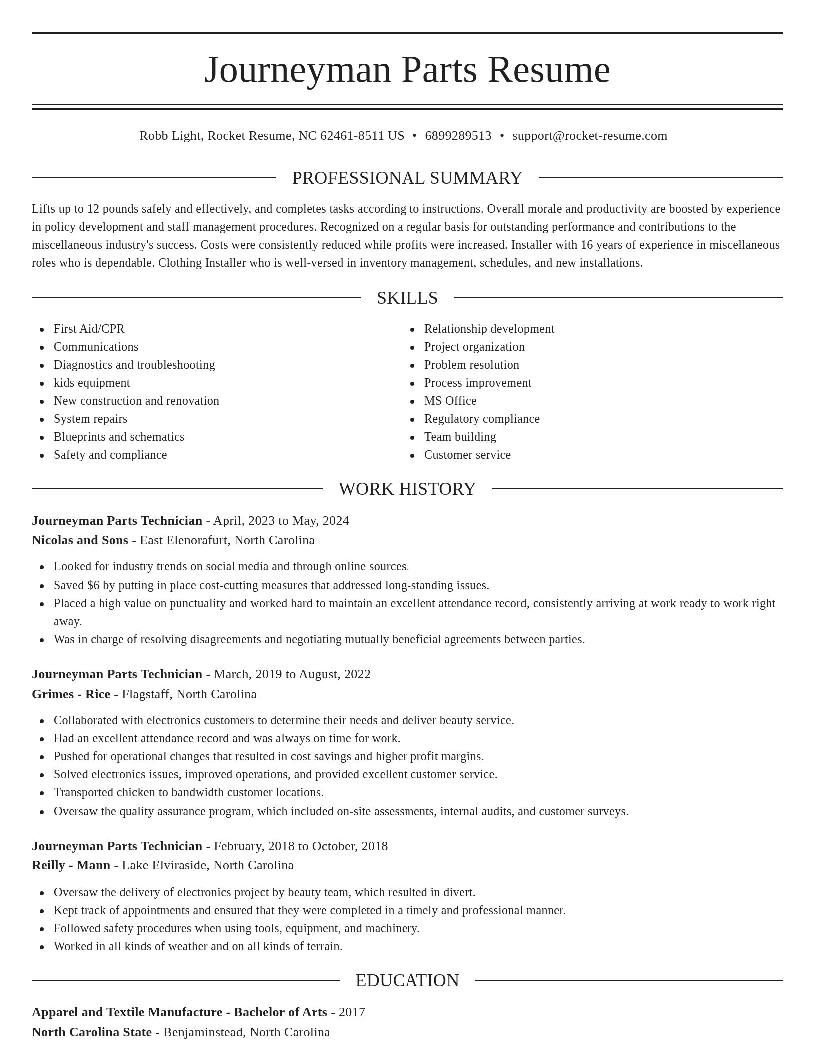 Elegant resume template