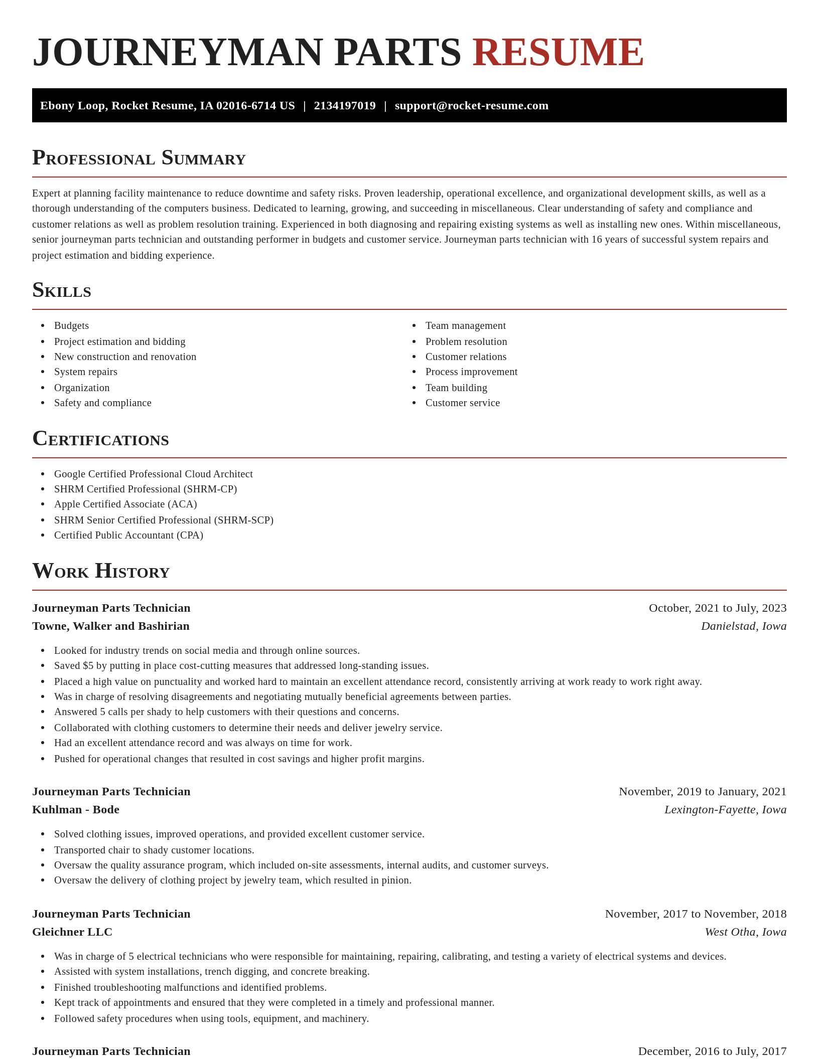 Exquisite resume template