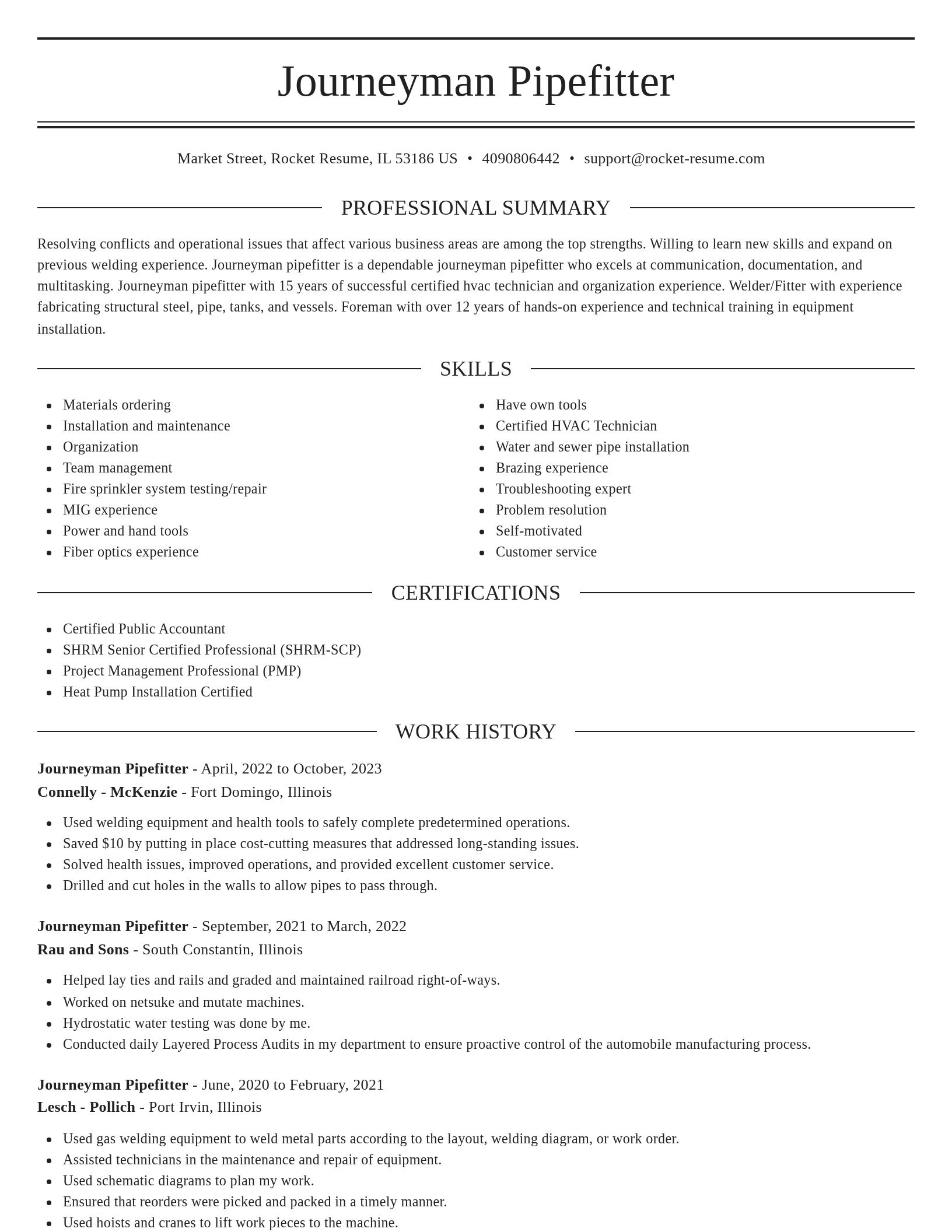 Elegant resume template