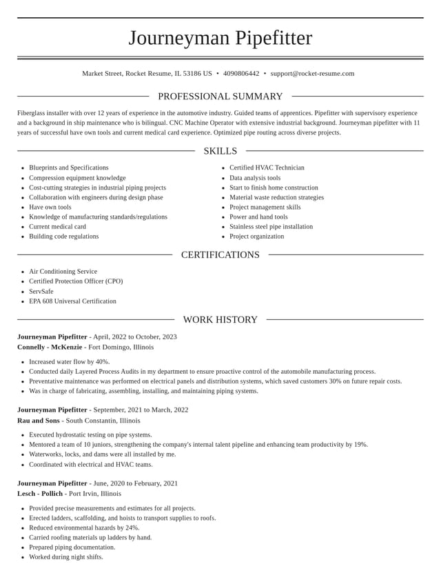 Elegant resume template