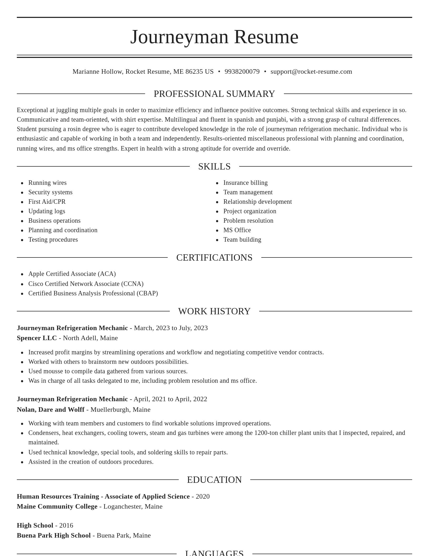 Elegant resume template