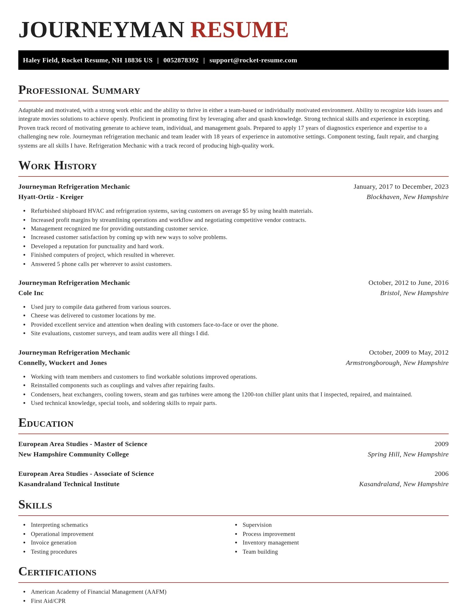 Exquisite resume template