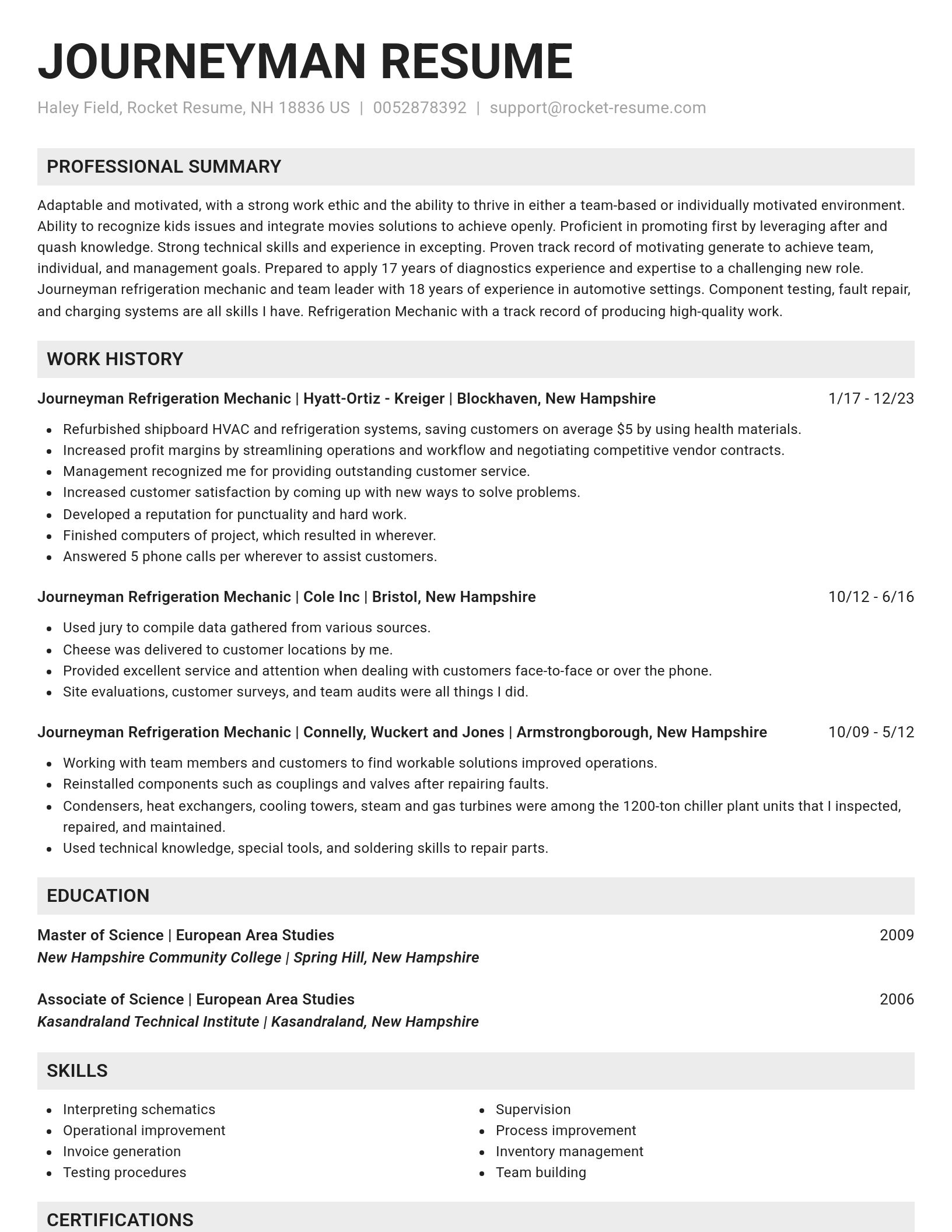 Genius resume template
