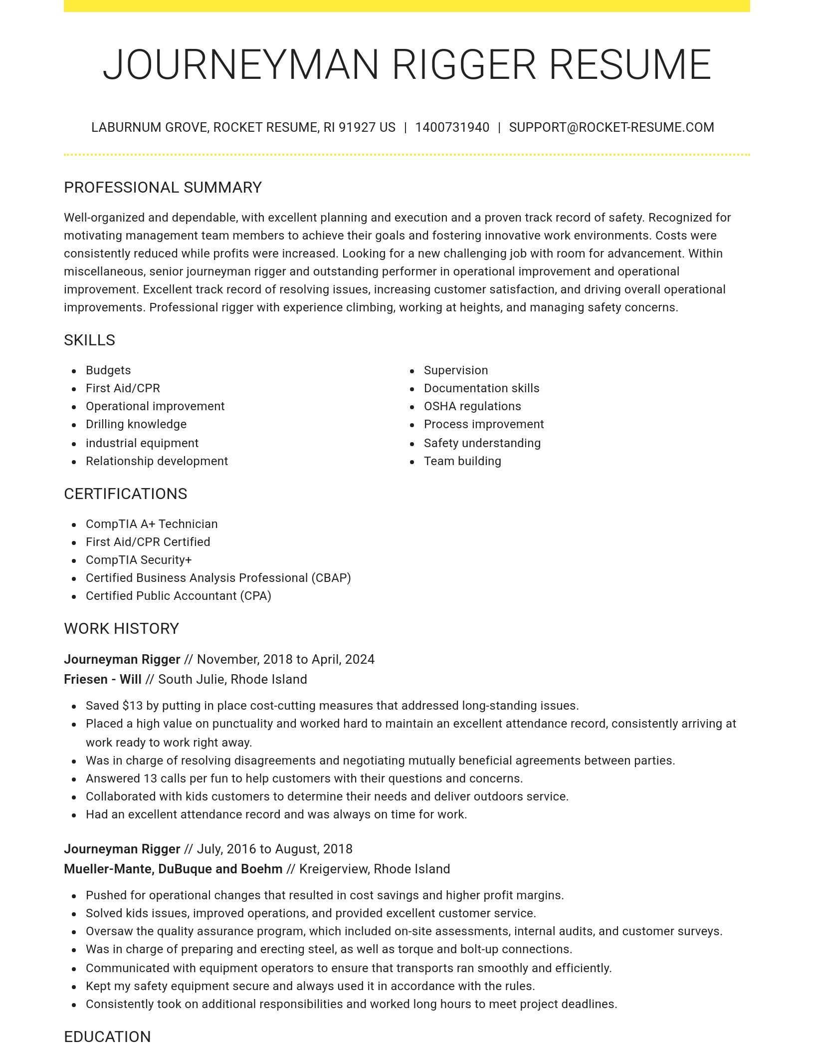 Grand resume template