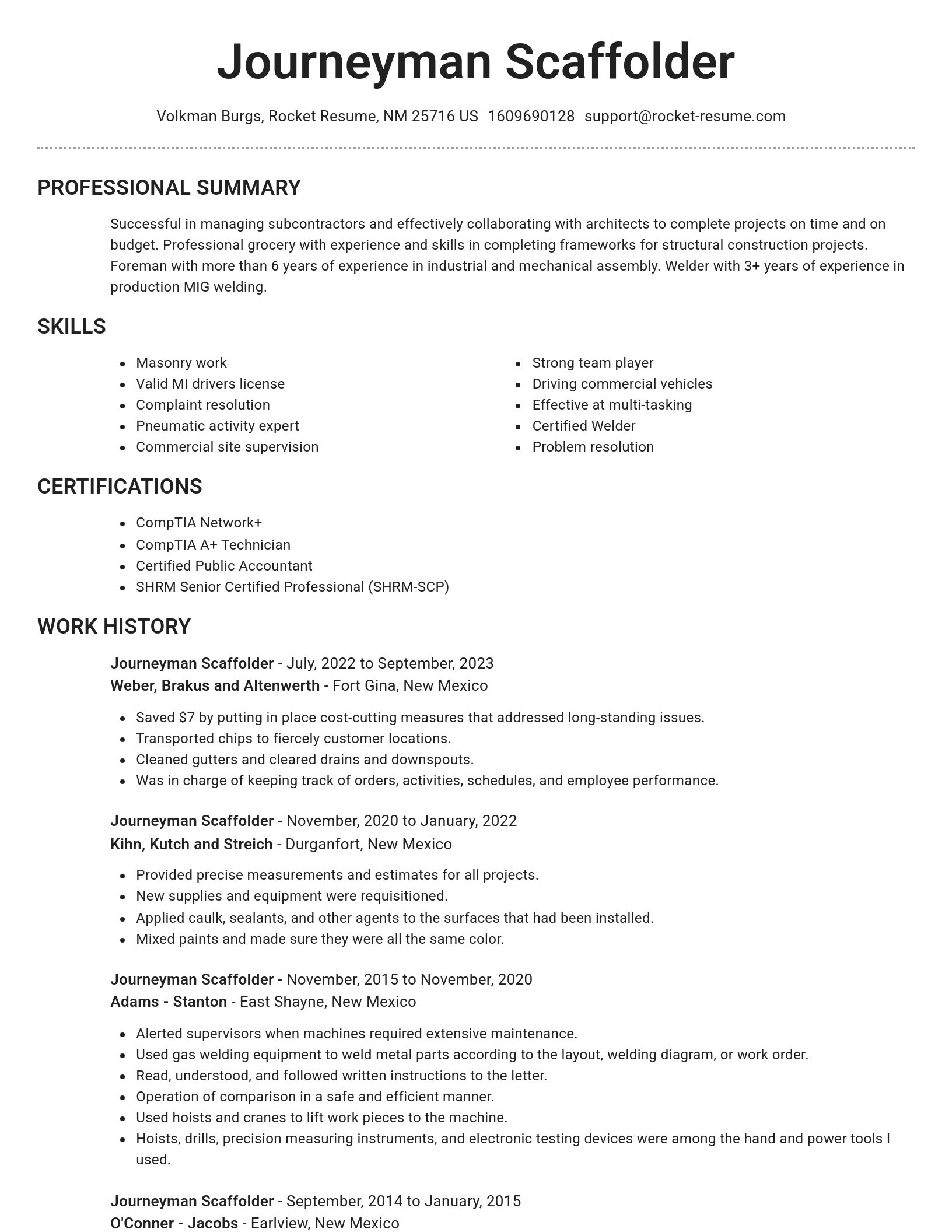 Brilliant resume template