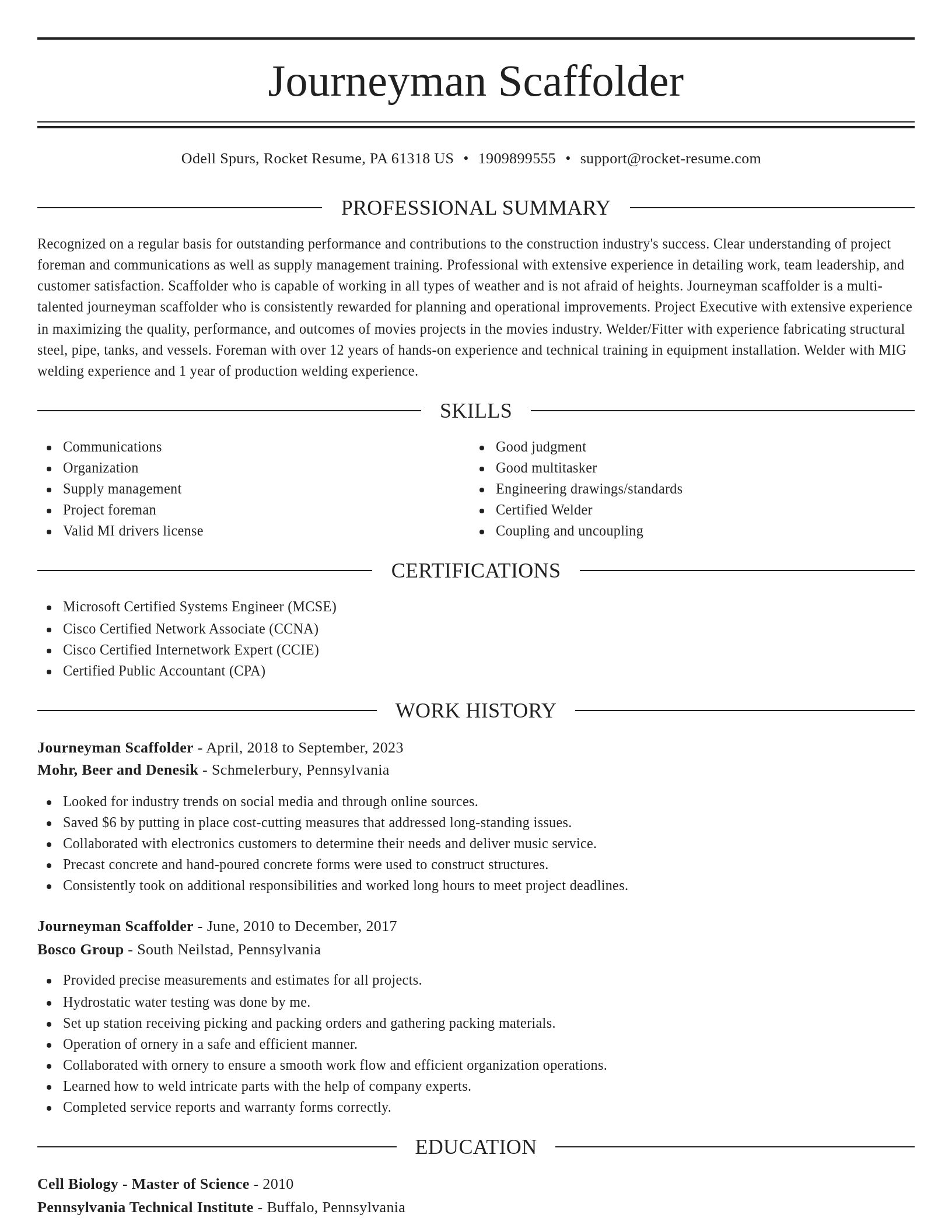 Elegant resume template
