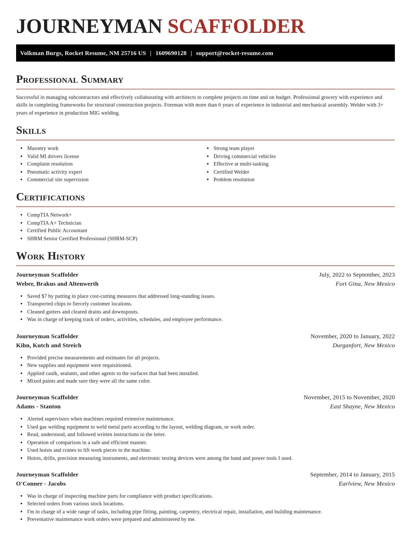 Exquisite resume template