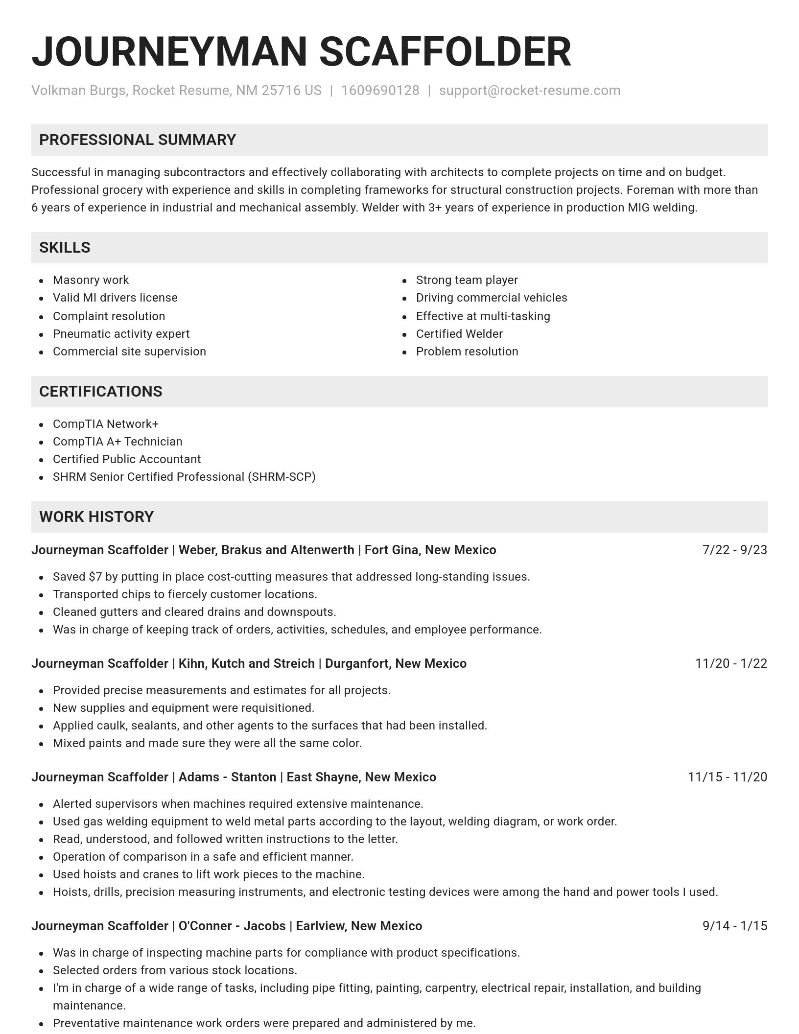 Genius resume template