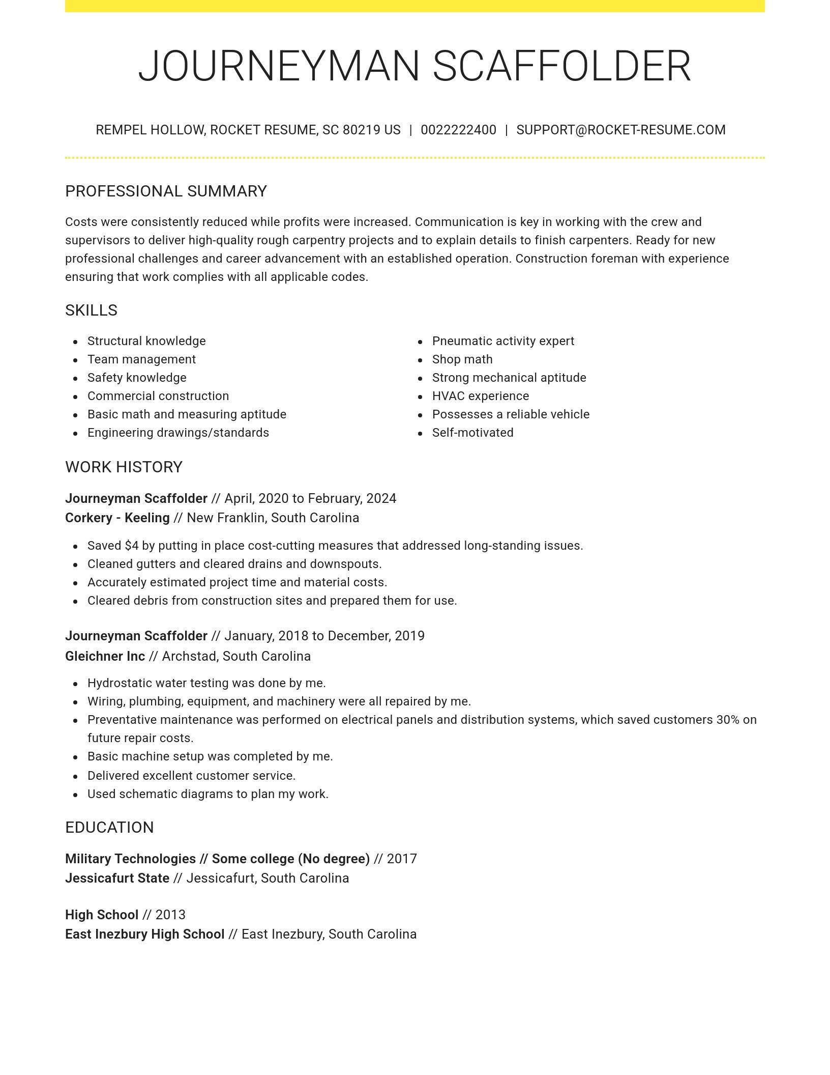 Grand resume template