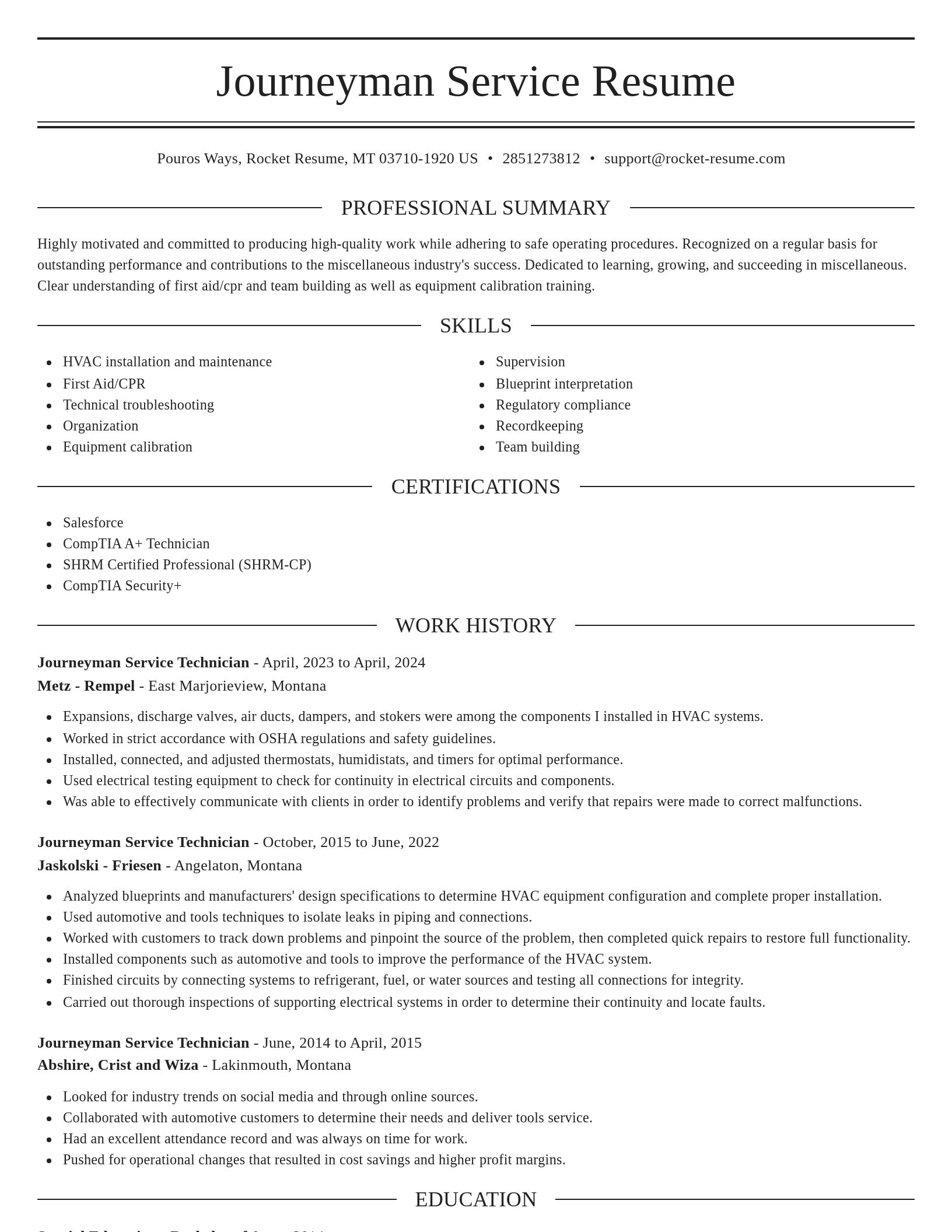 Elegant resume template