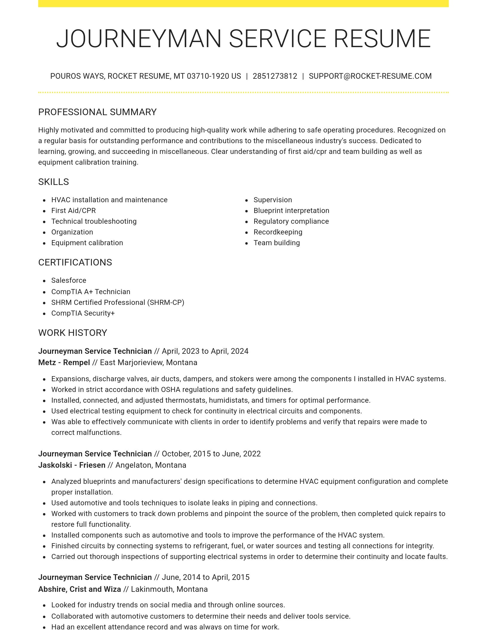 Grand resume template