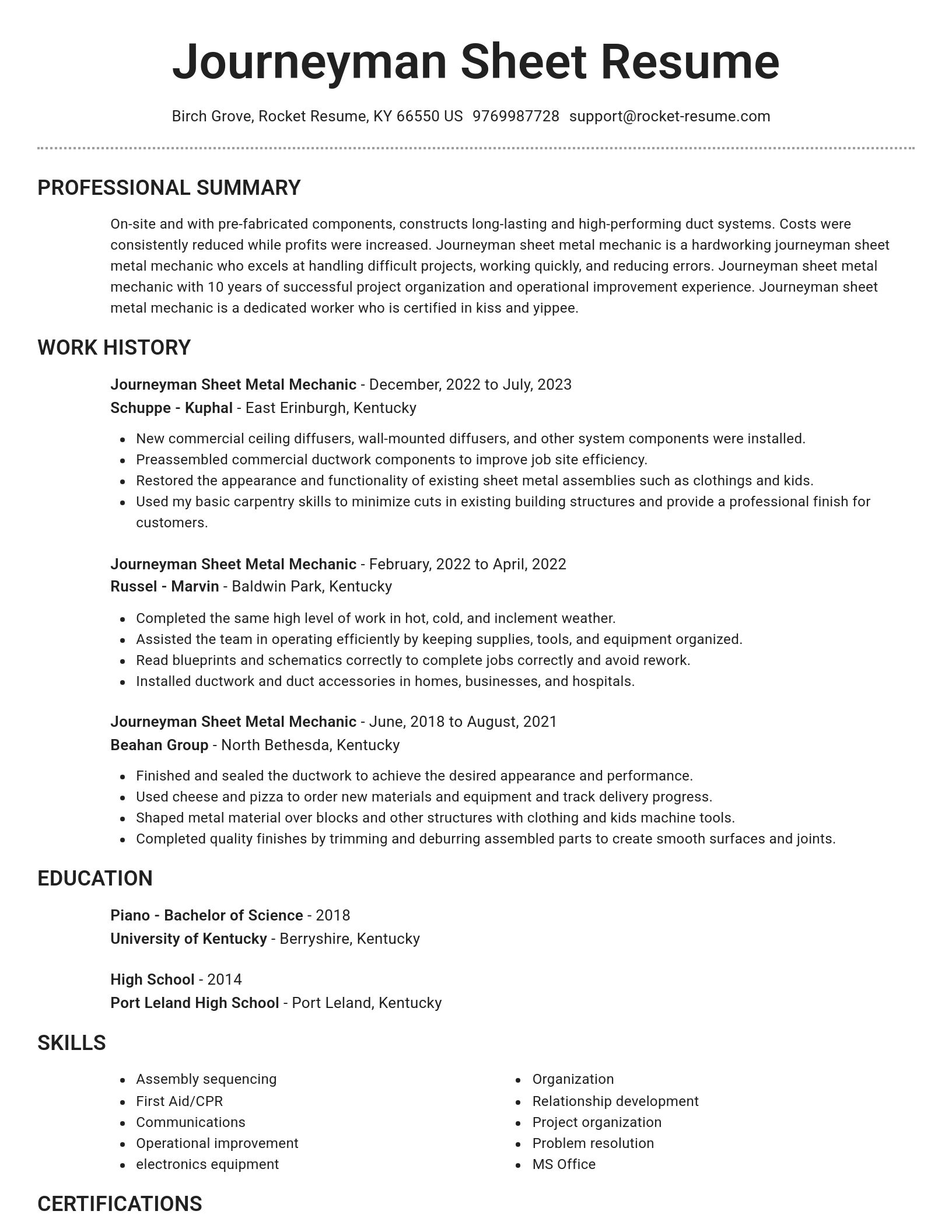 Brilliant resume template