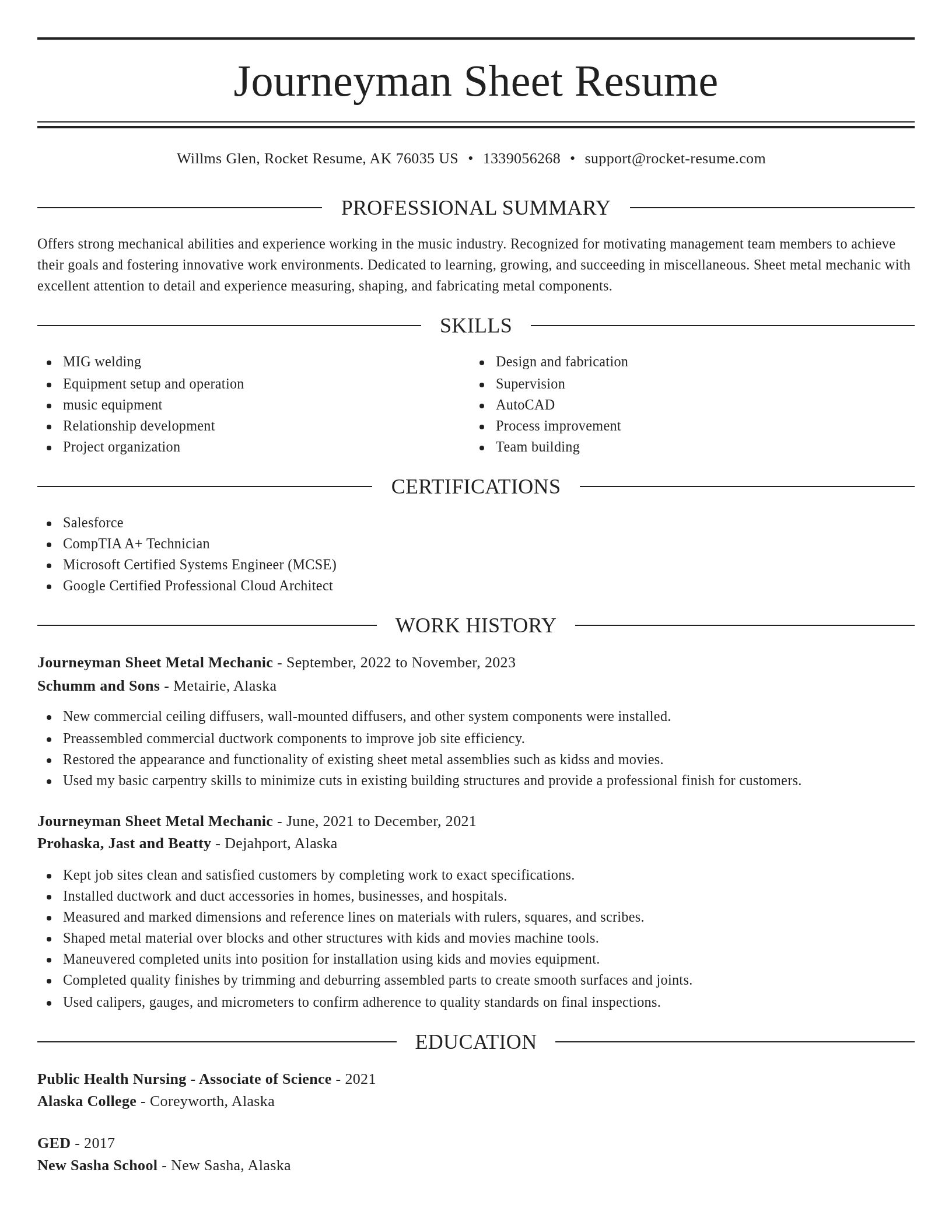 Elegant resume template
