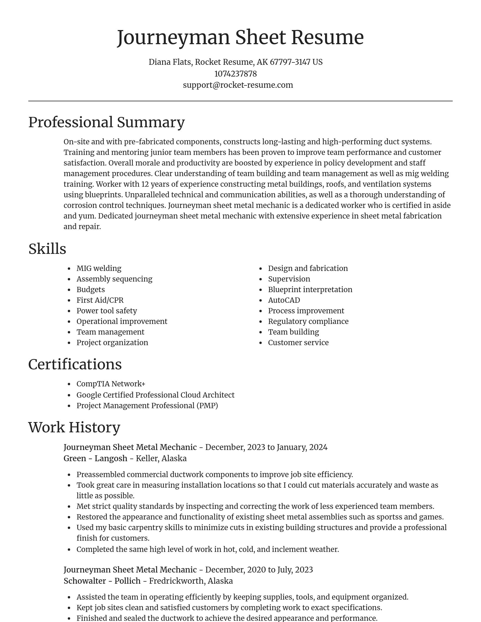 Focal Point resume template