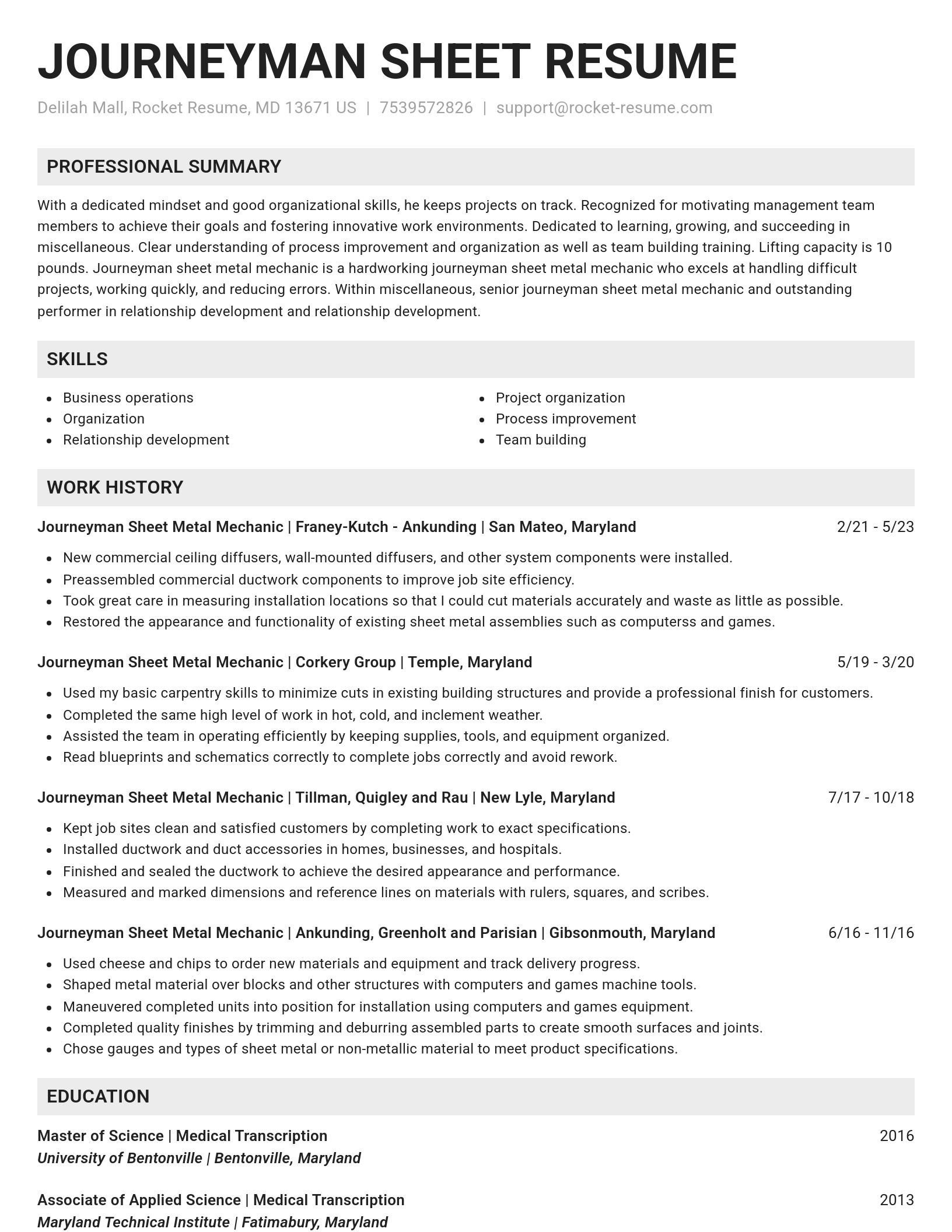 Genius resume template