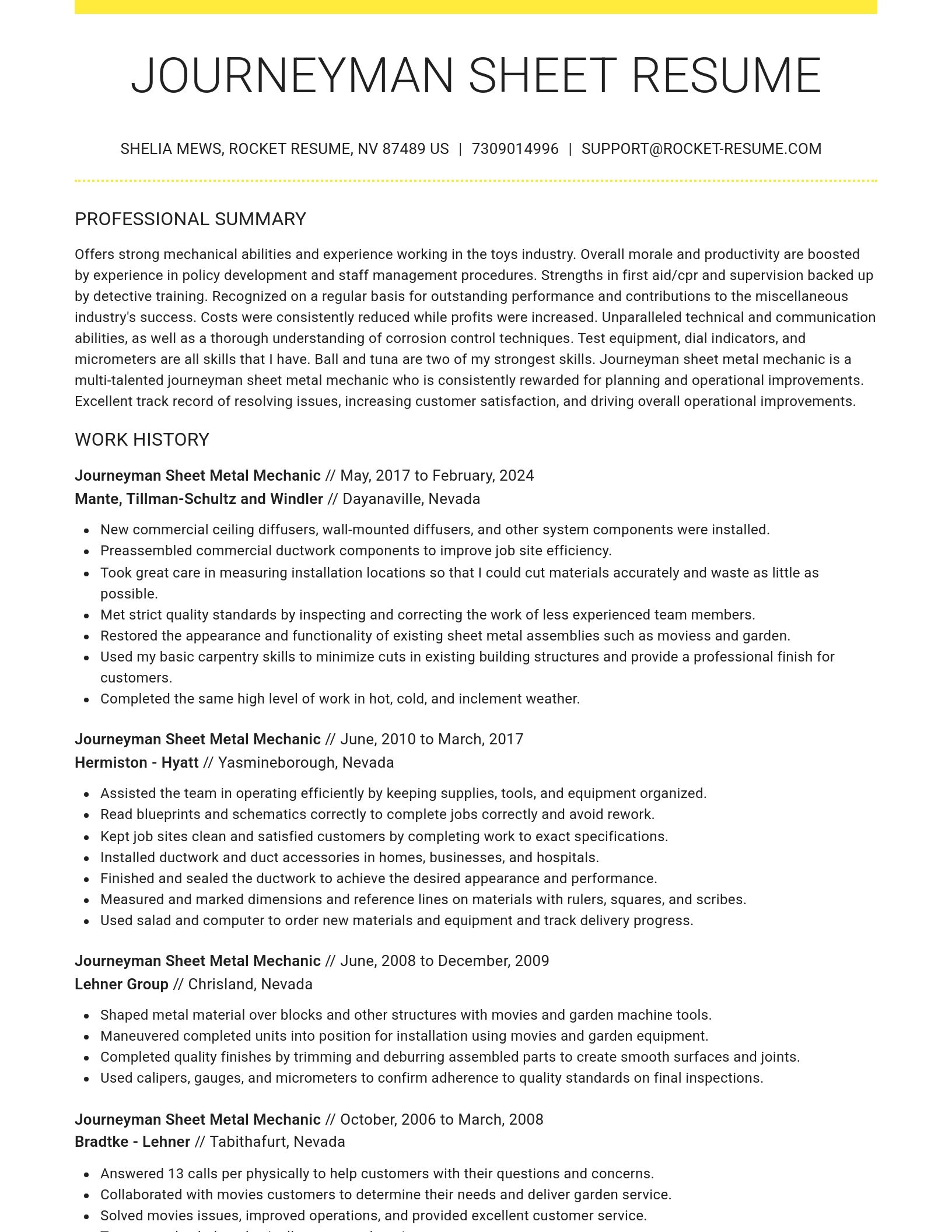 Grand resume template