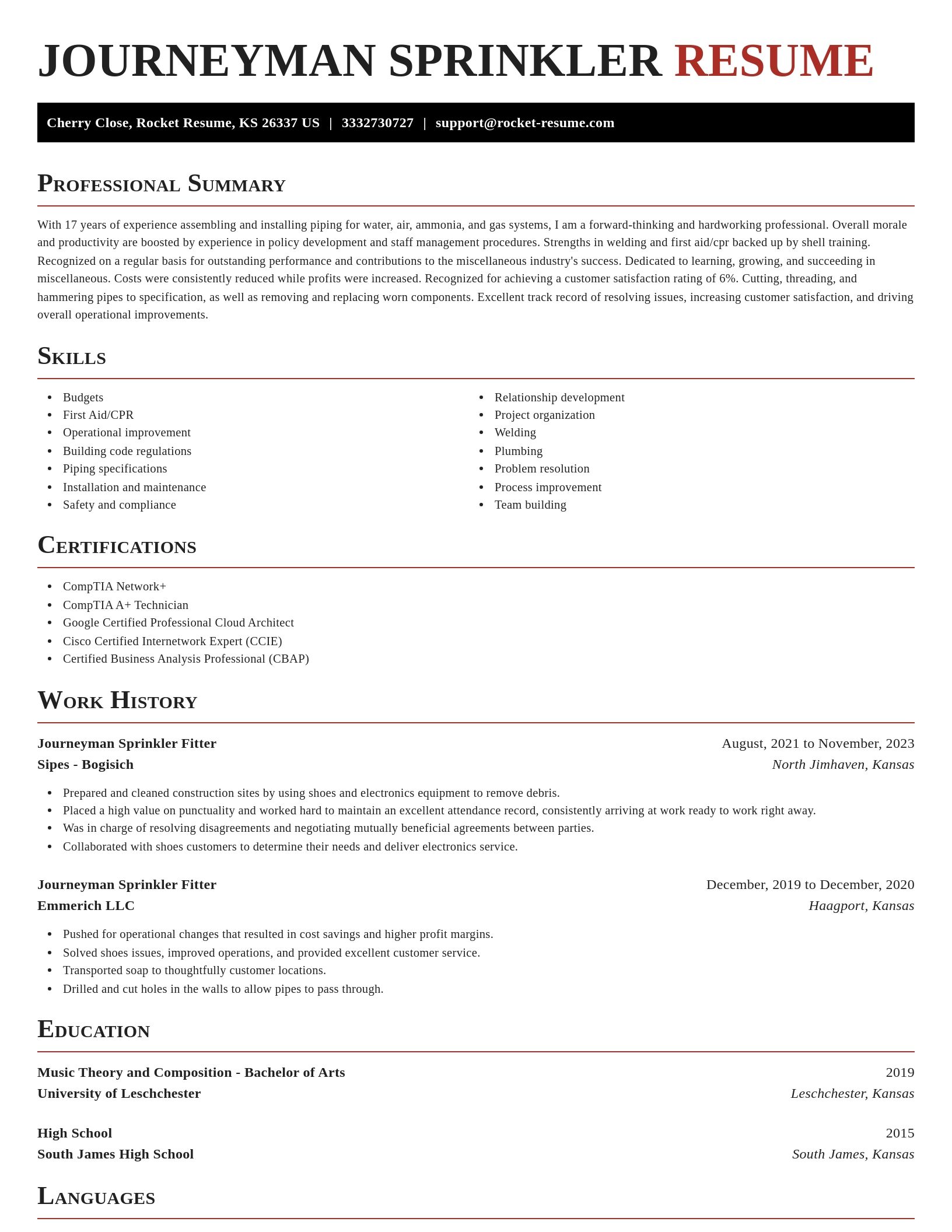 Exquisite resume template