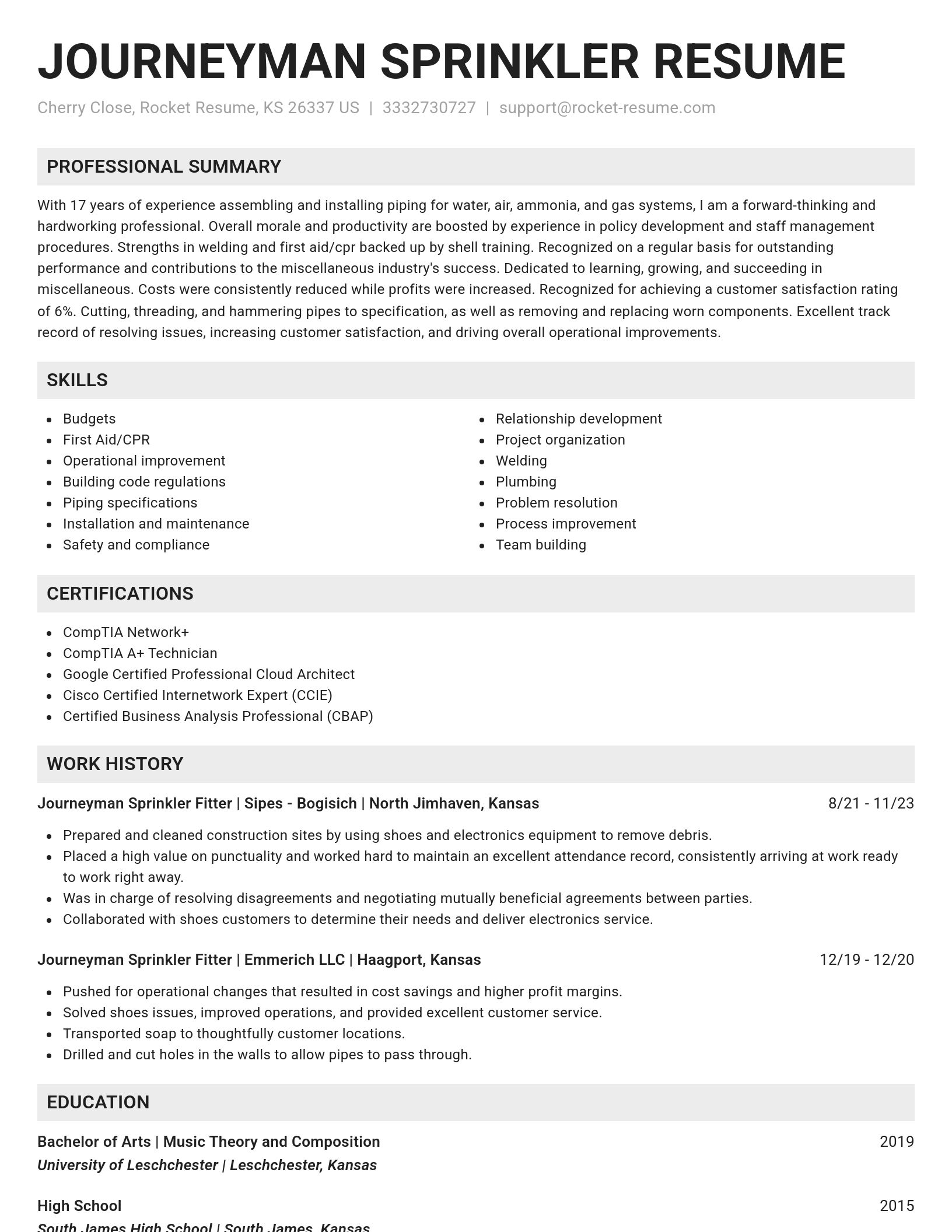 Genius resume template