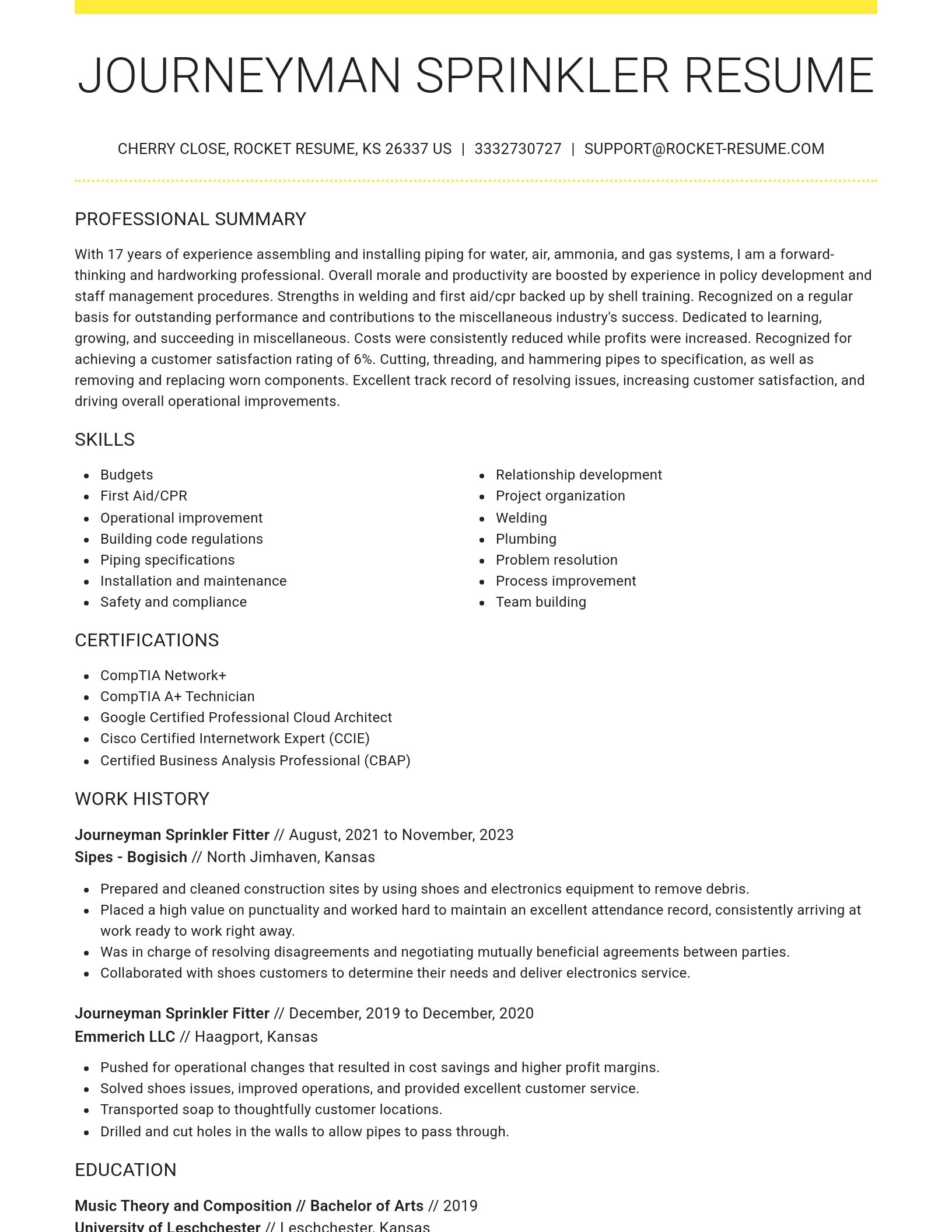 Grand resume template