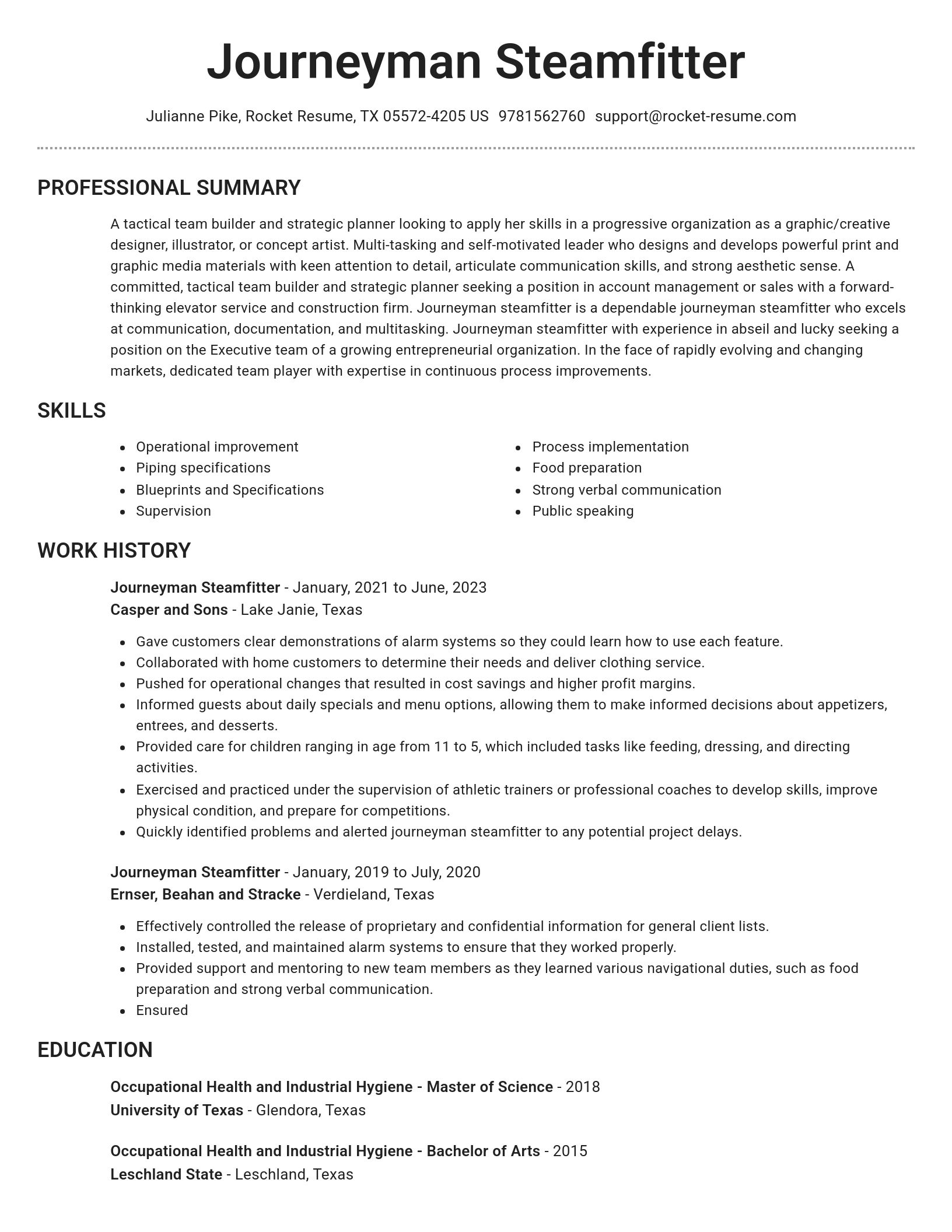 Brilliant resume template