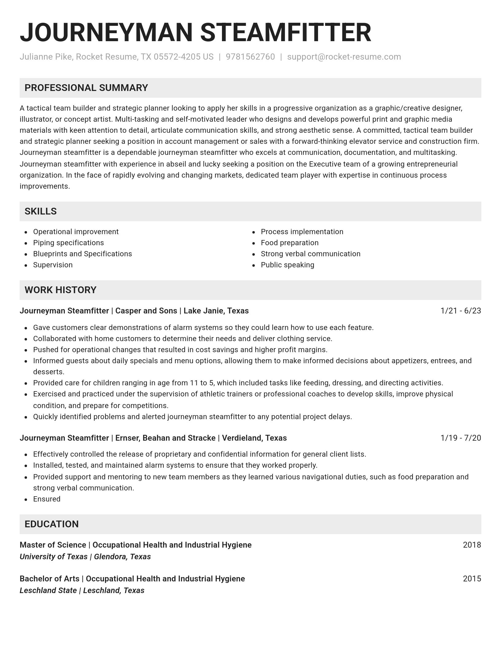 Genius resume template