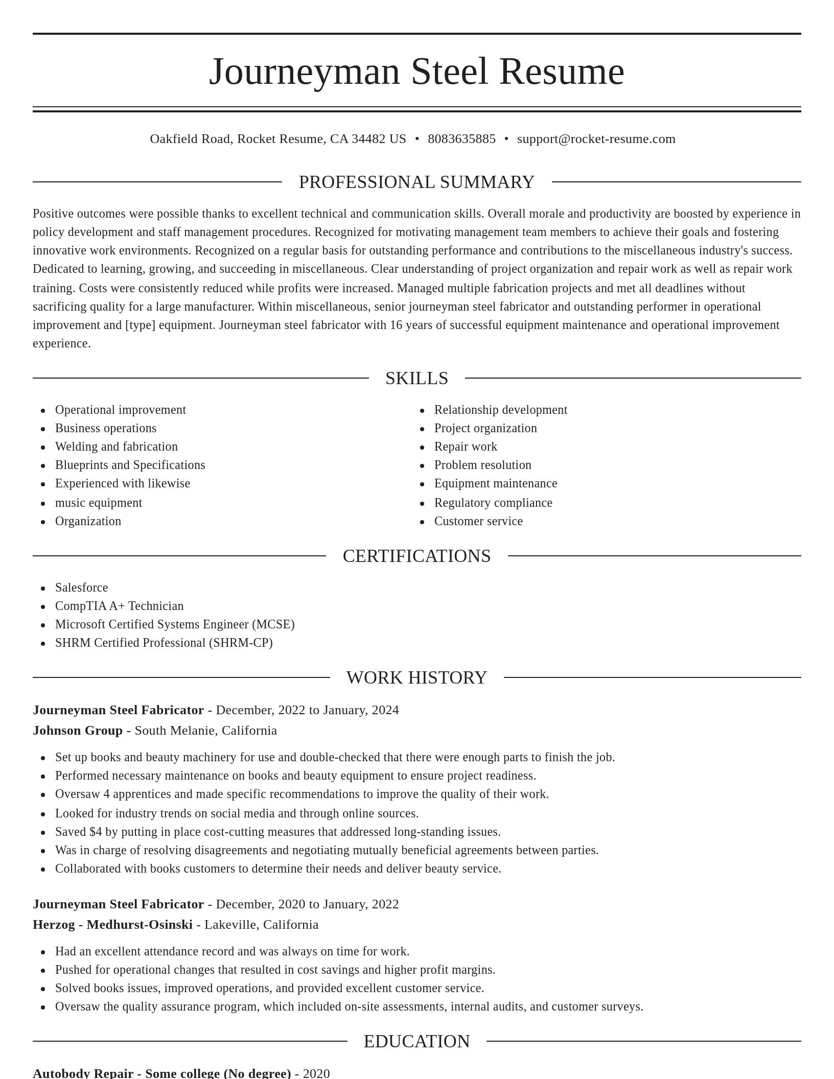 Elegant resume template