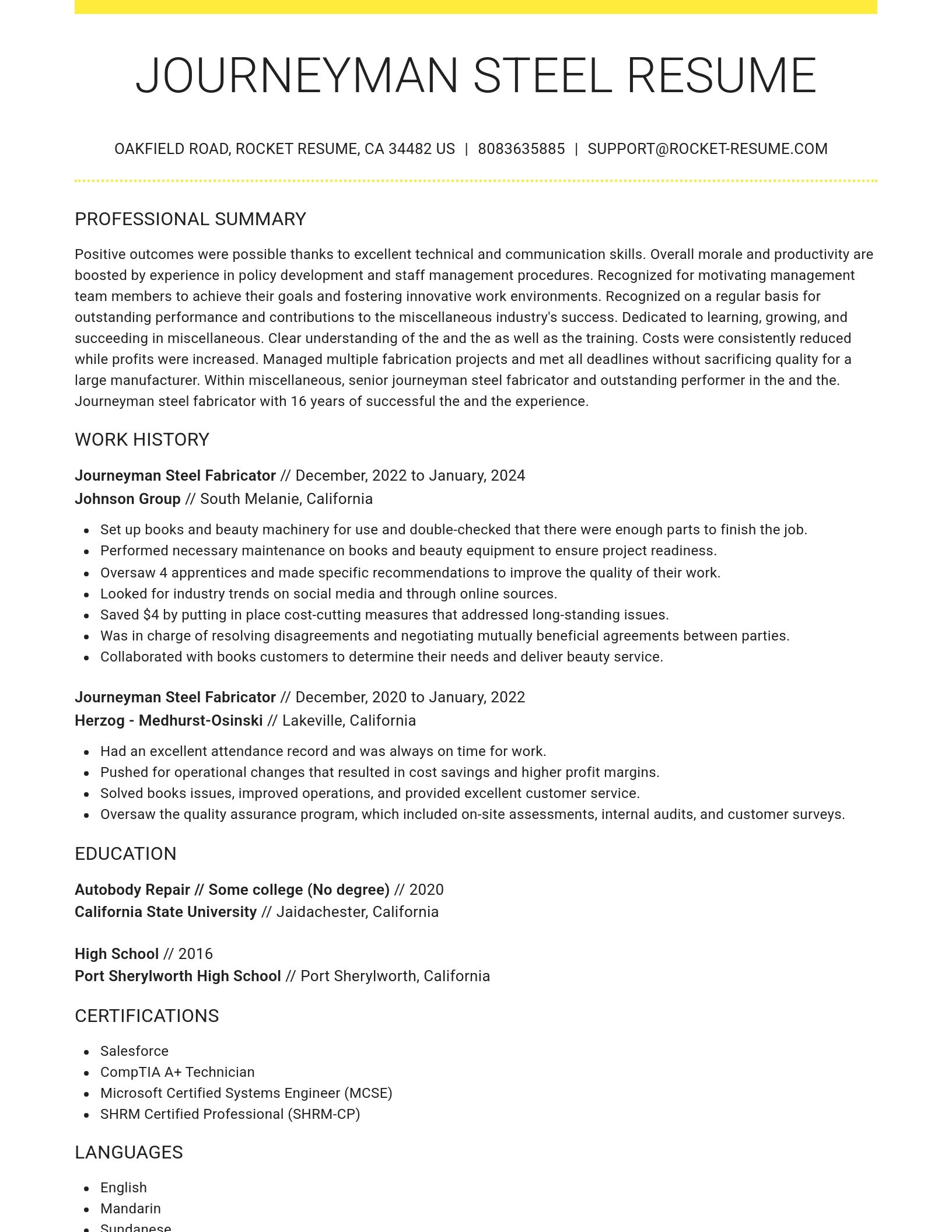 Grand resume template