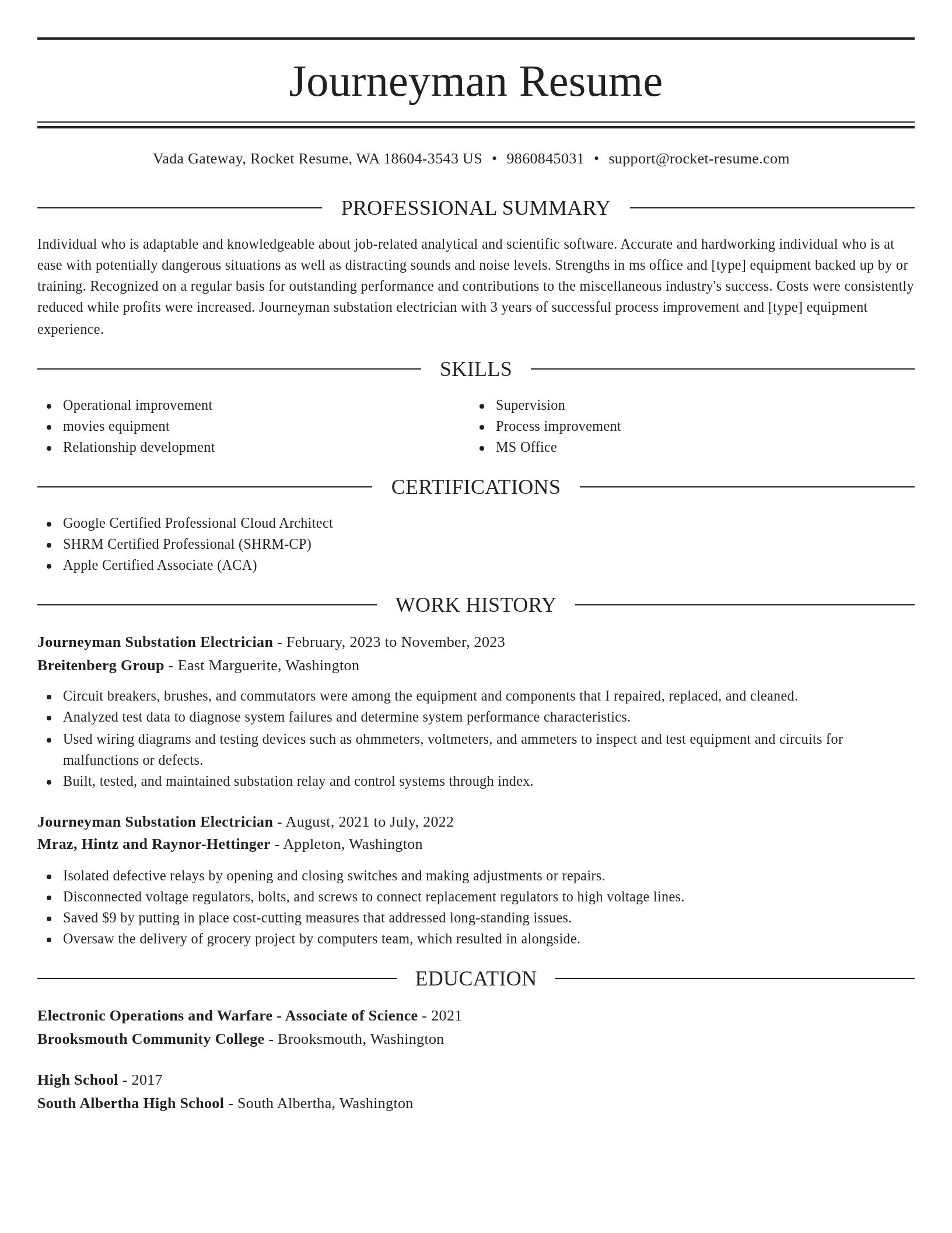 Elegant resume template