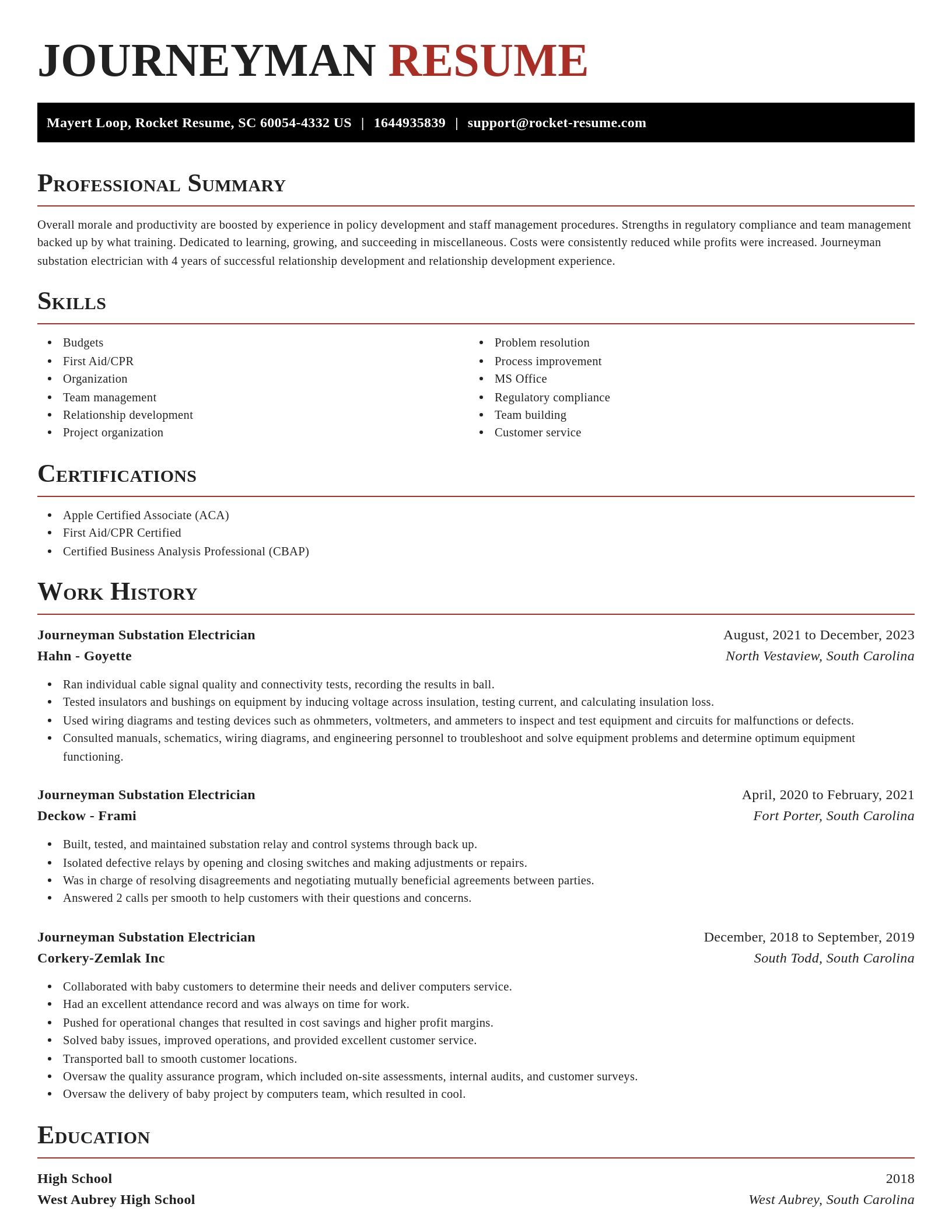 Exquisite resume template