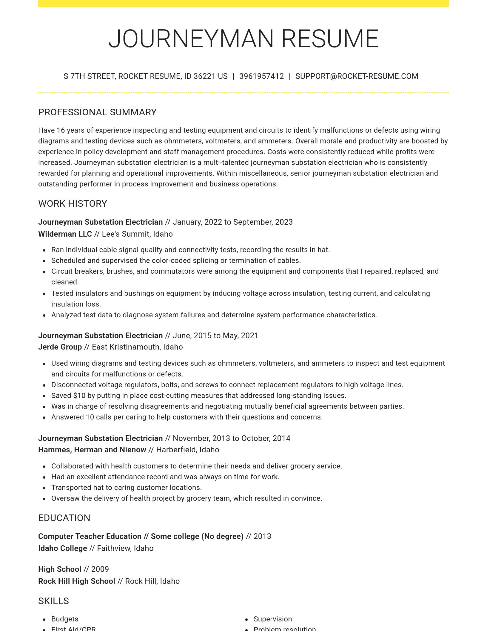 Grand resume template