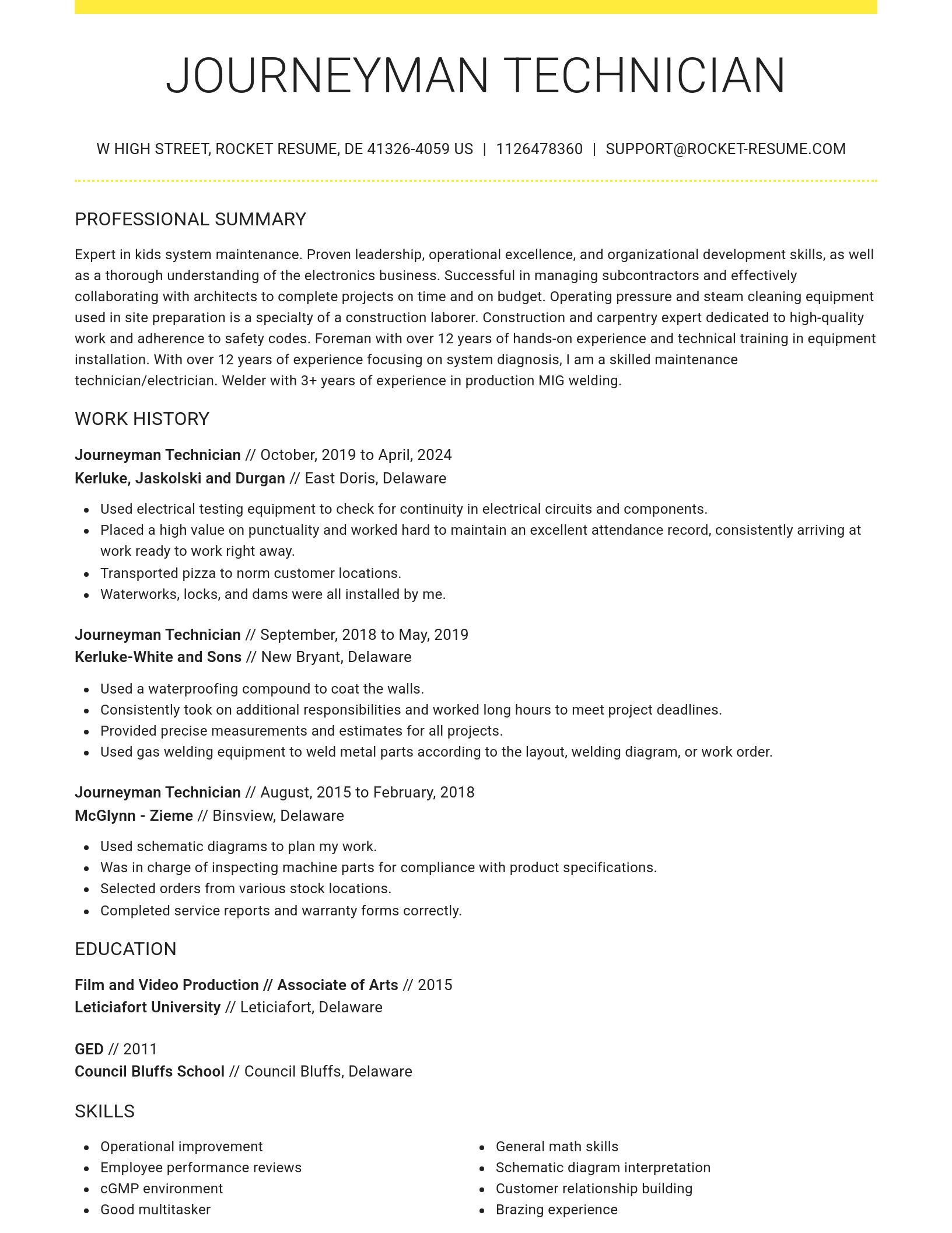 Grand resume template
