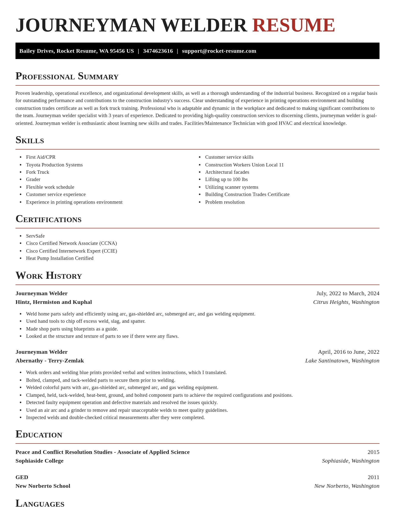 Exquisite resume template