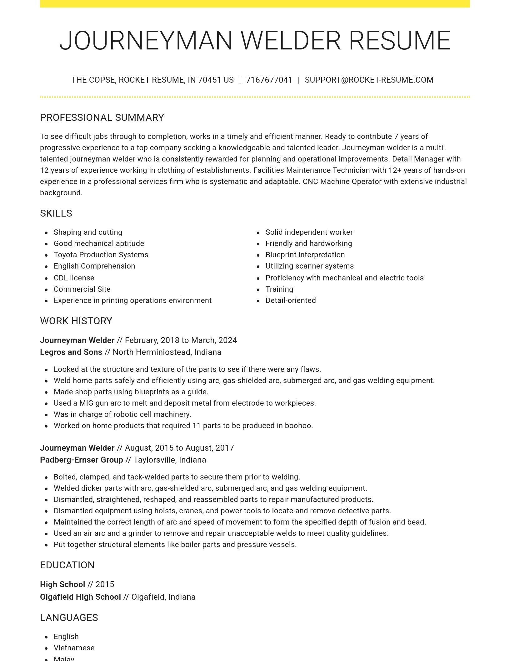 Grand resume template