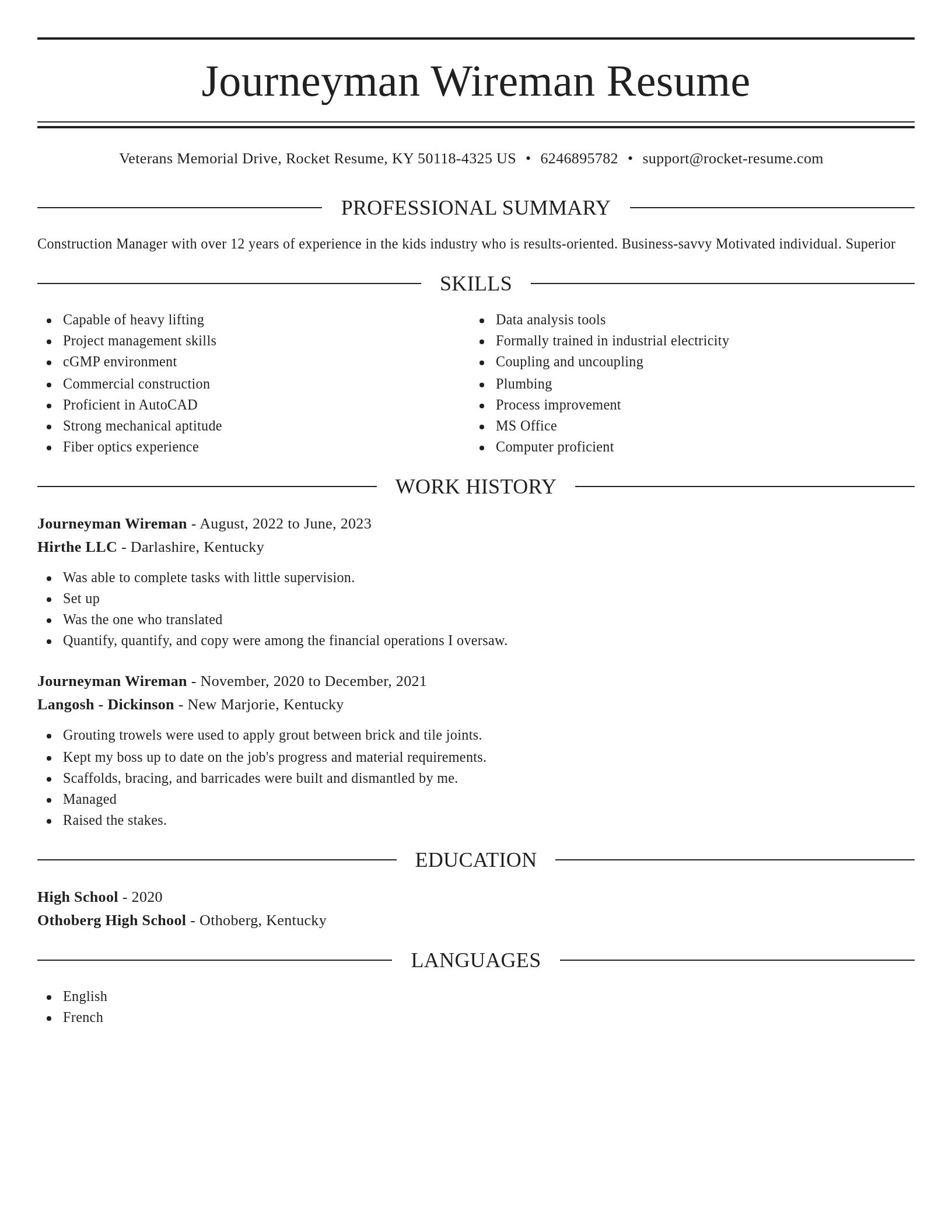 Elegant resume template
