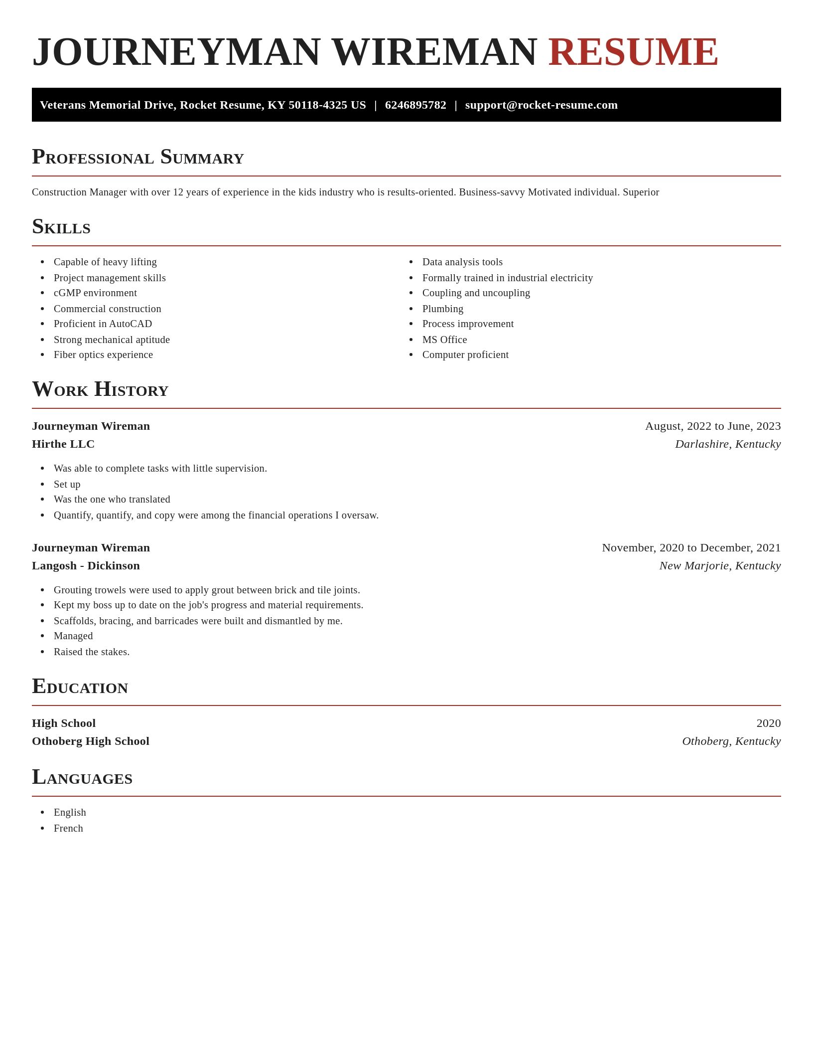 Exquisite resume template