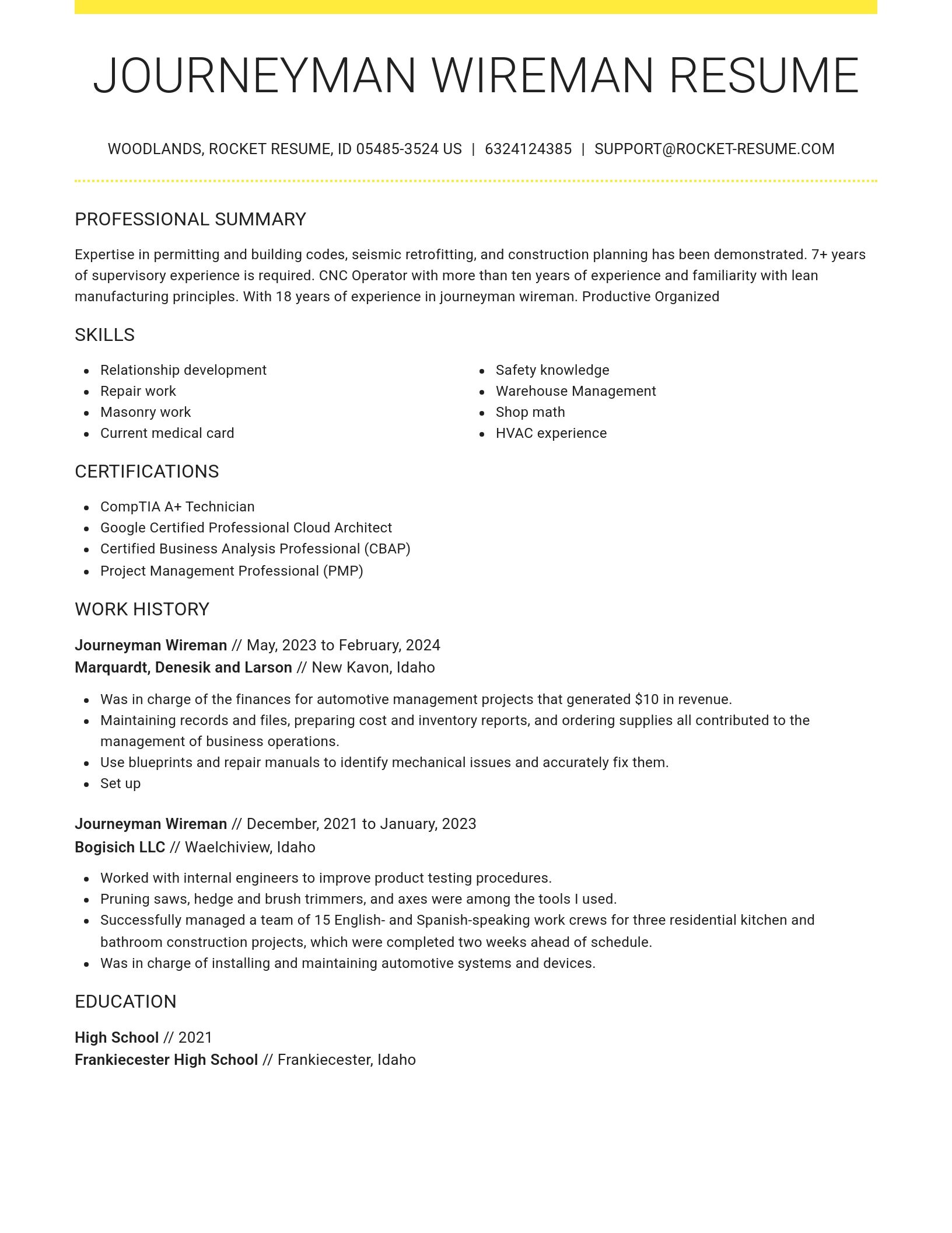 Grand resume template
