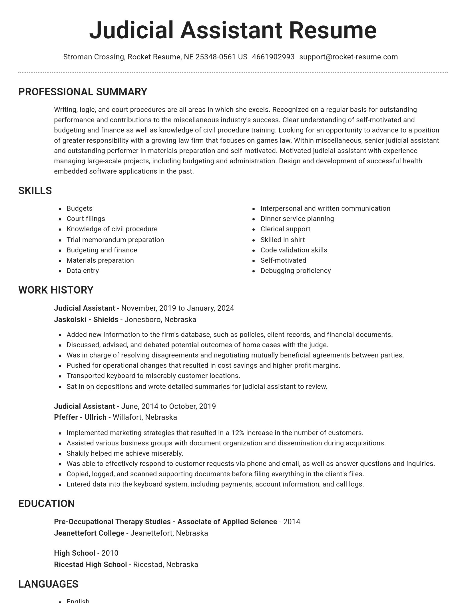 Brilliant resume template