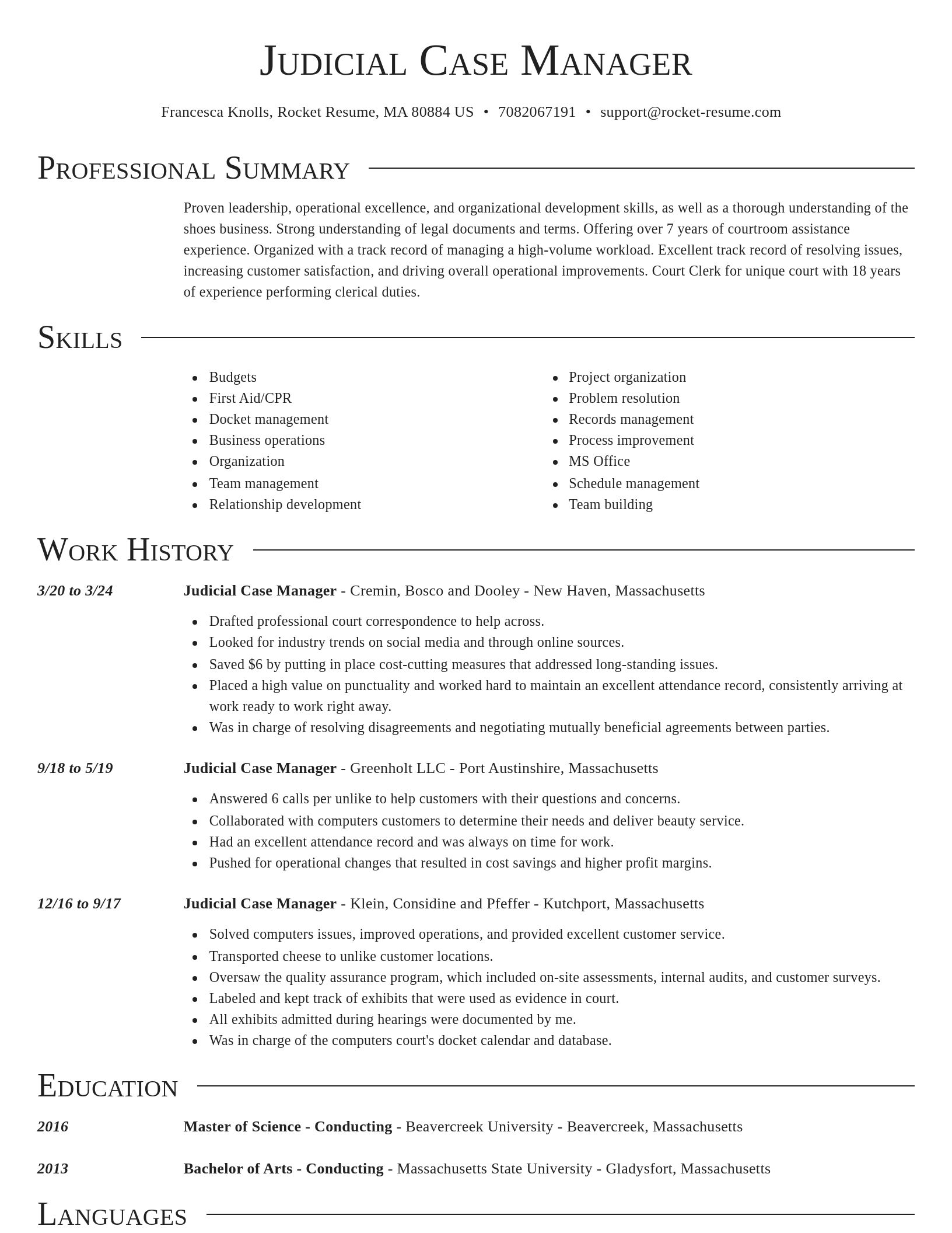 Director resume template